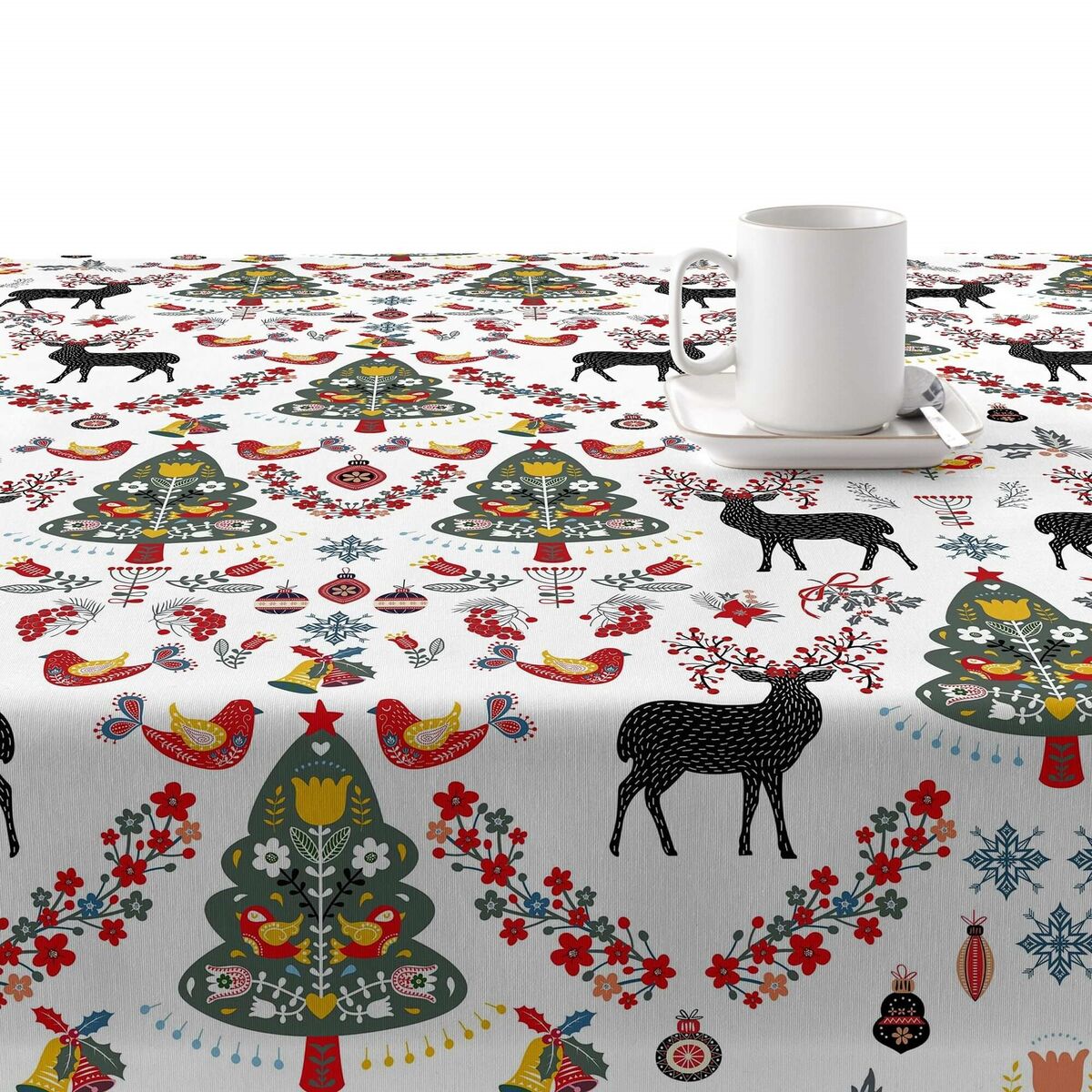 Fläckresistent bordsduk i harts Belum Merry Christmas Multicolour 250 x 150 cm - 2