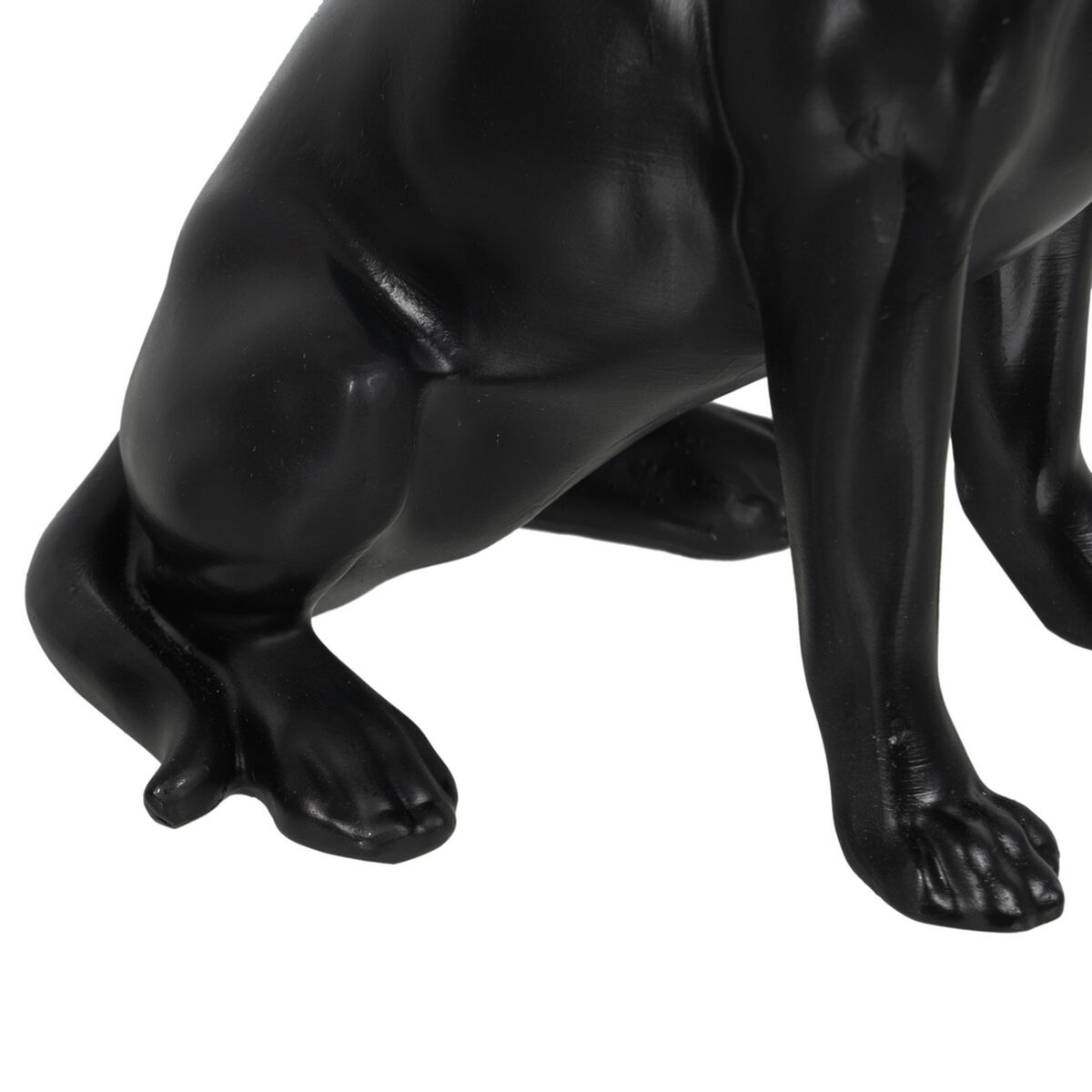 Prydnadsfigur Svart Gyllene Hund 17 x 11,7 x 25,5 cm - 6