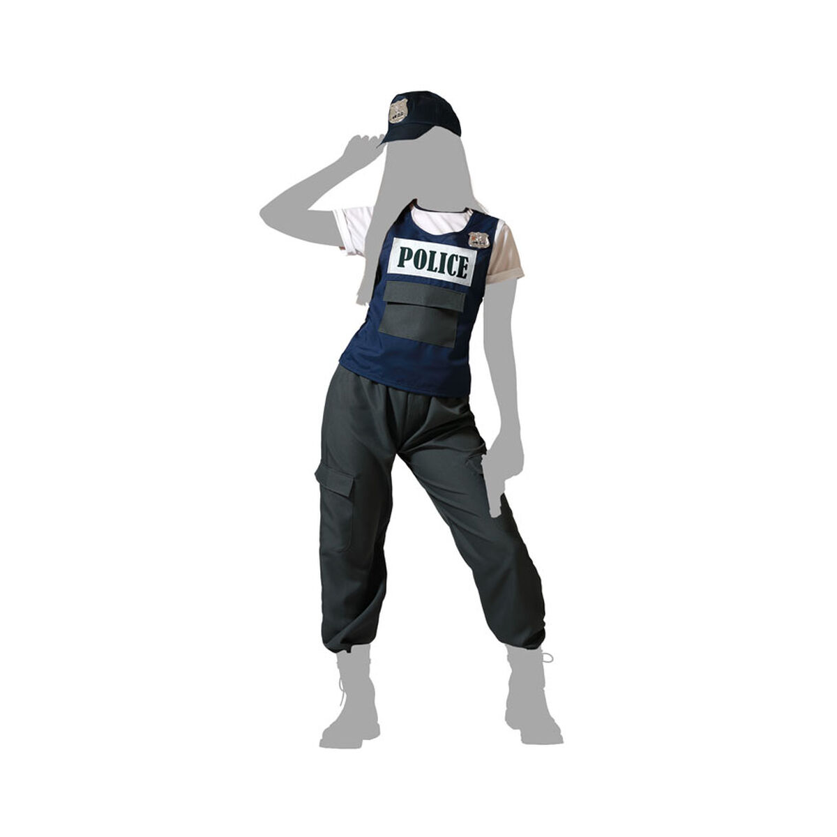 Maskeraddräkt vuxna Polis Kvinna - 6