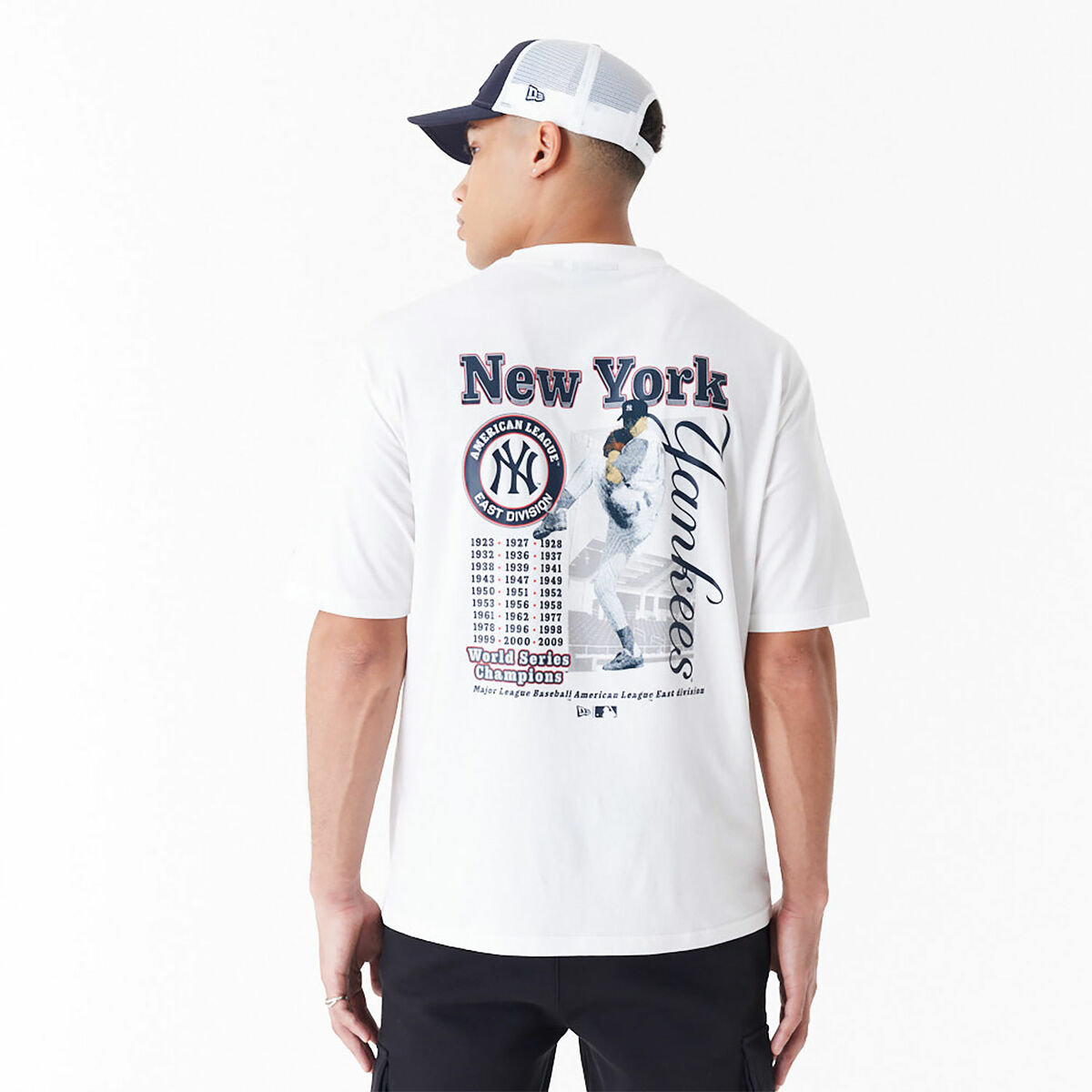 Sporttröja med ärmar New Era MLB PLAYER GRPHC OS TEE NEYYAN 60435538 Vit - 2