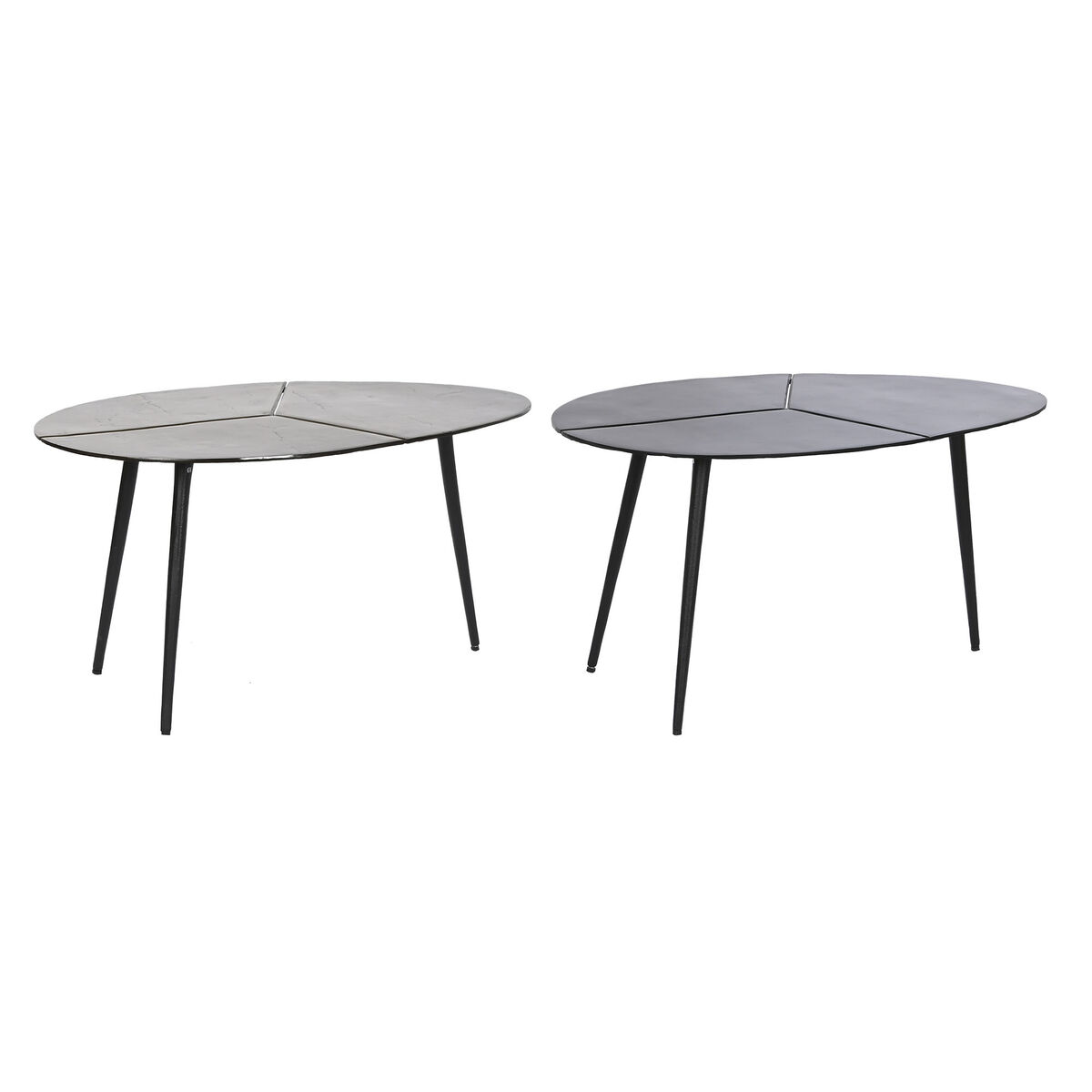 Sidobord DKD Home Decor Svart Gyllene Aluminium Mässing 78 x 45 x 40 cm (2 antal) - 6