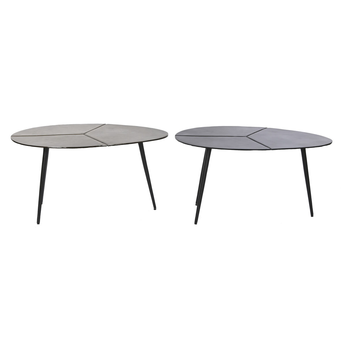 Sidobord DKD Home Decor Svart Gyllene Aluminium Mässing 78 x 45 x 40 cm (2 antal) - 8