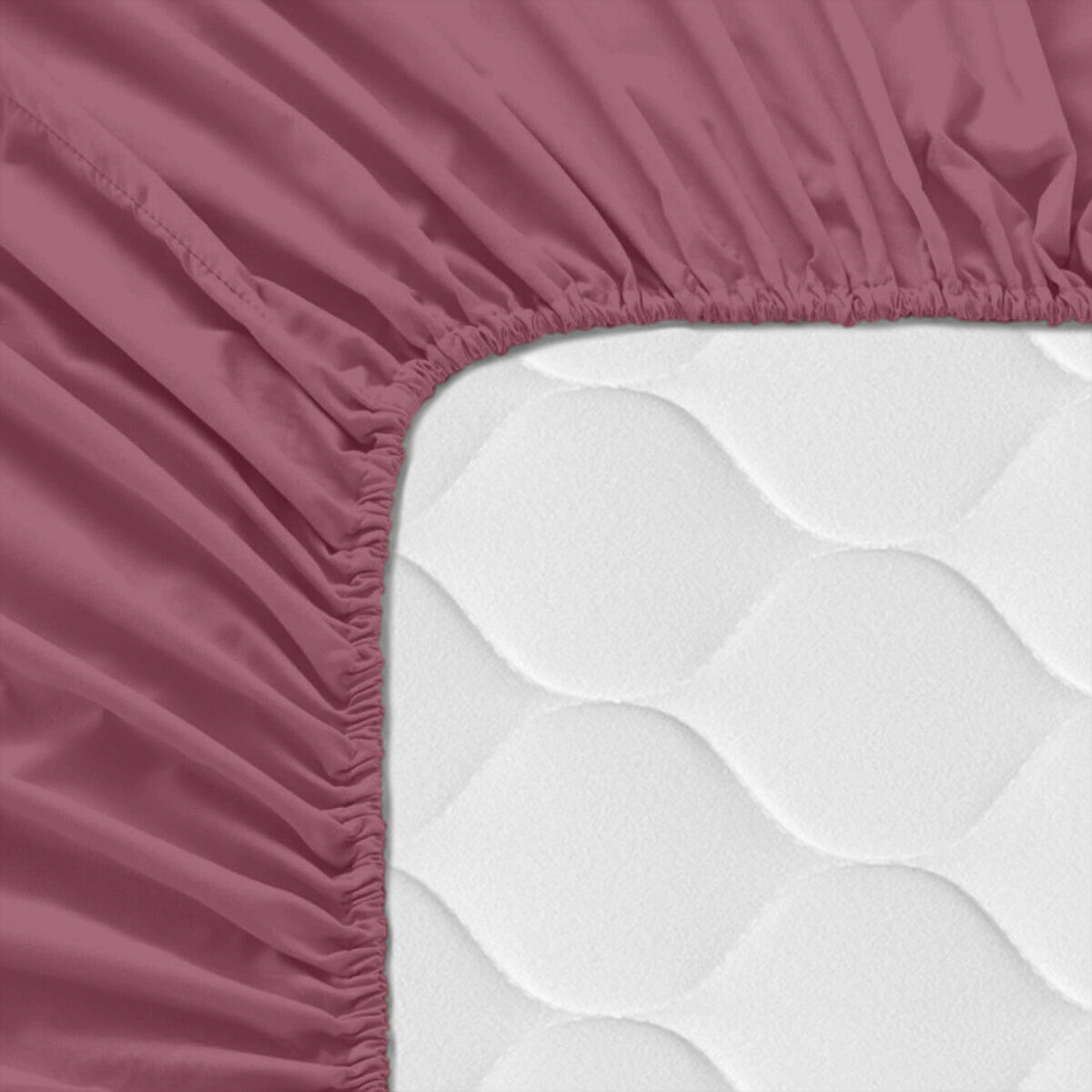 Underlakan HappyFriday BASIC Magenta 90 x 200 x 32 cm - 4