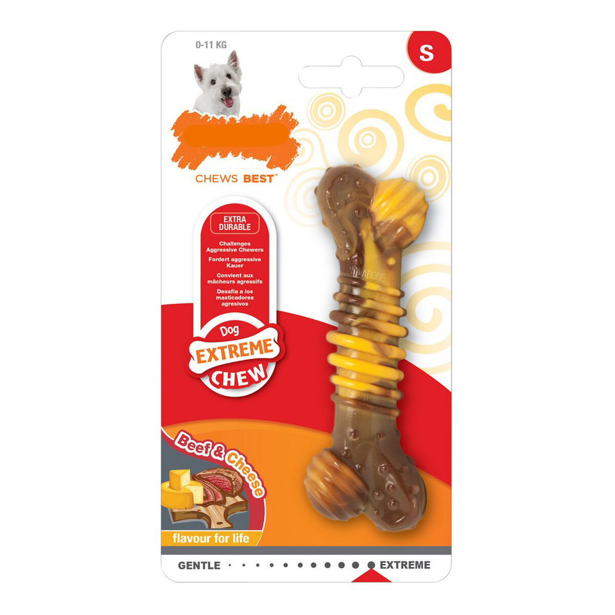 Tuggleksak för hundar Nylabone Extreme Chew Ost Kött Strukturerad Naturell XL - 2
