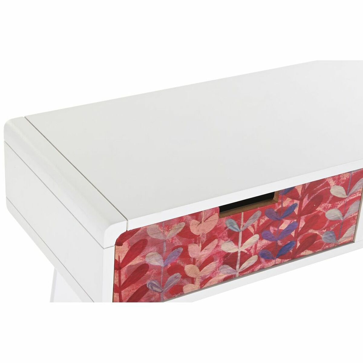 Konsol DKD Home Decor Naturell MDF Gummiträ Vit Rödbrun (80 x 30 x 74 cm) - 10