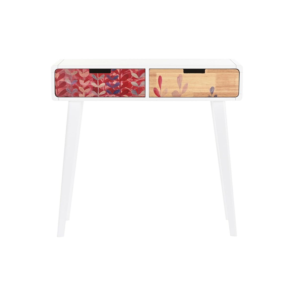 Konsol DKD Home Decor Naturell MDF Gummiträ Vit Rödbrun (80 x 30 x 74 cm) - 8