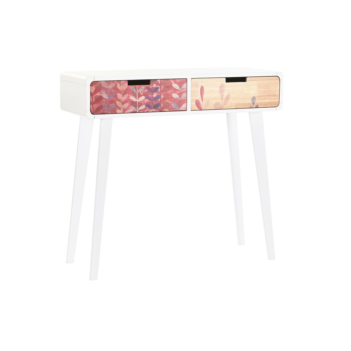 Konsol DKD Home Decor Naturell MDF Gummiträ Vit Rödbrun (80 x 30 x 74 cm)