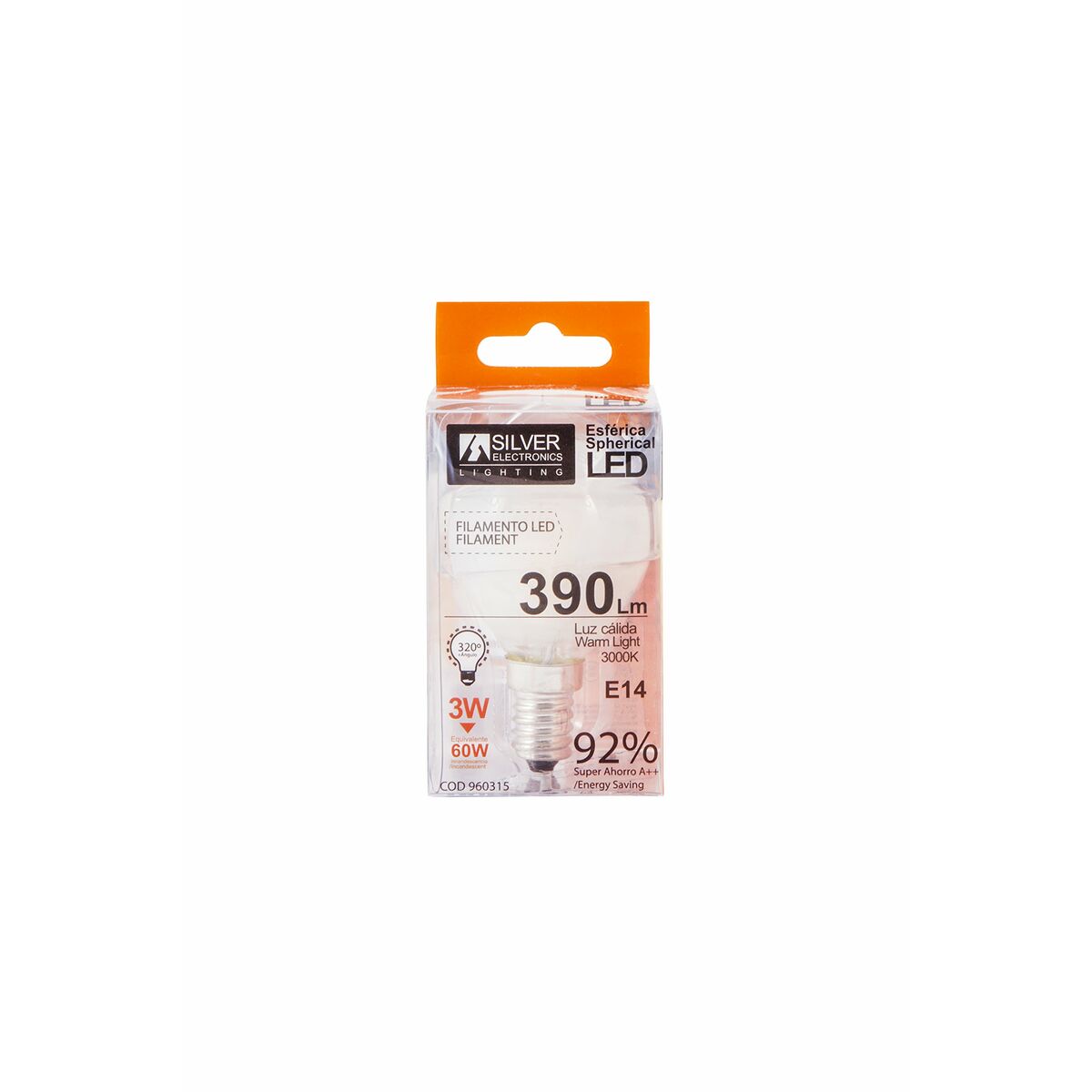 LED-lampa Silver Electronics 960315 3W E14 3000K - 2