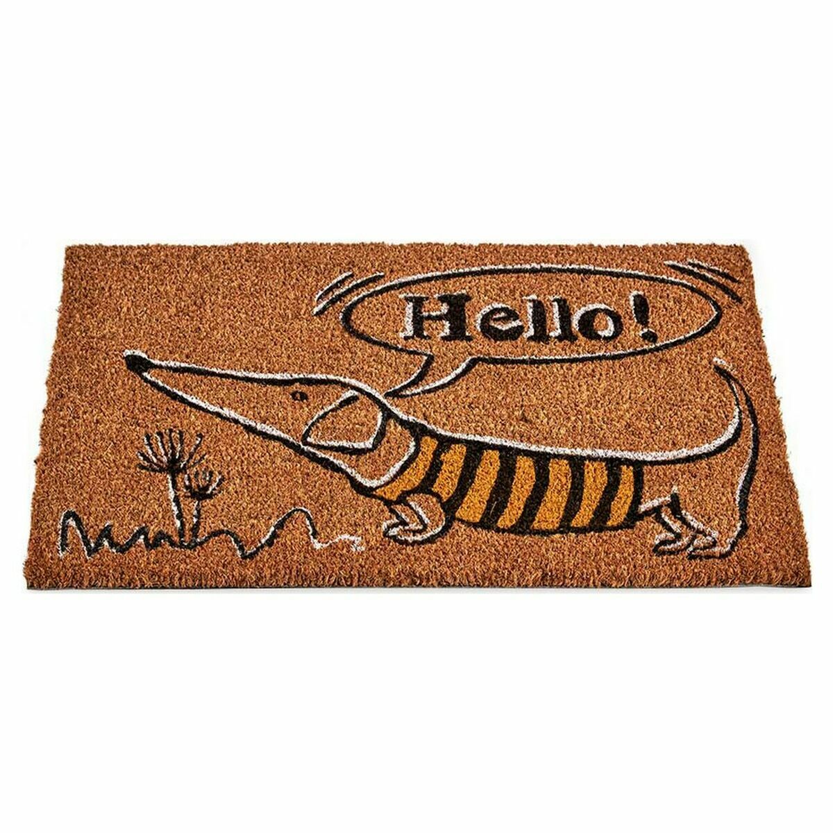 Dörrmatta Hund Naturell Svart Gul Kokosfiber (40 x 1,5 x 60 cm) (12 antal) - 4