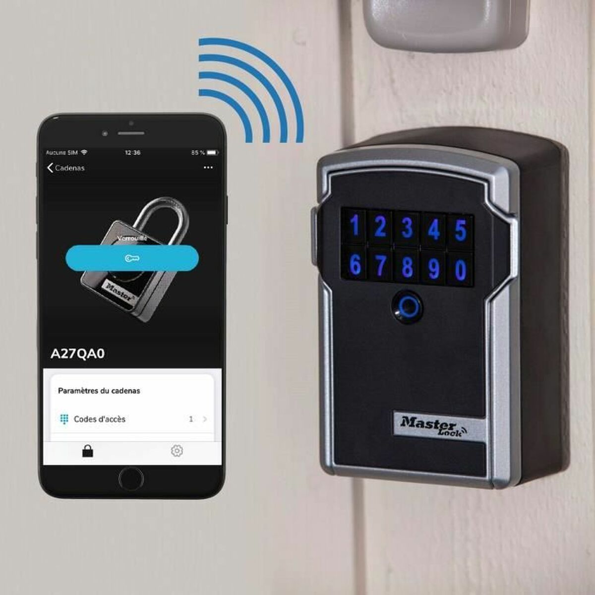 Hänglås med nyckel Master Lock 5441EURD Zink Plast Rektangulär - 7