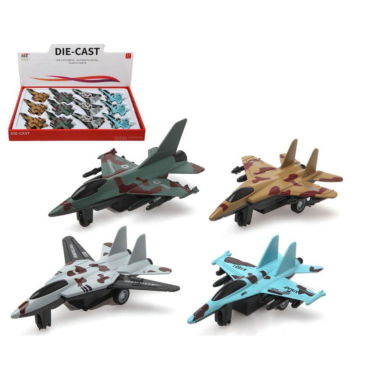 Flygplan Metall 11 x 7,2 cm