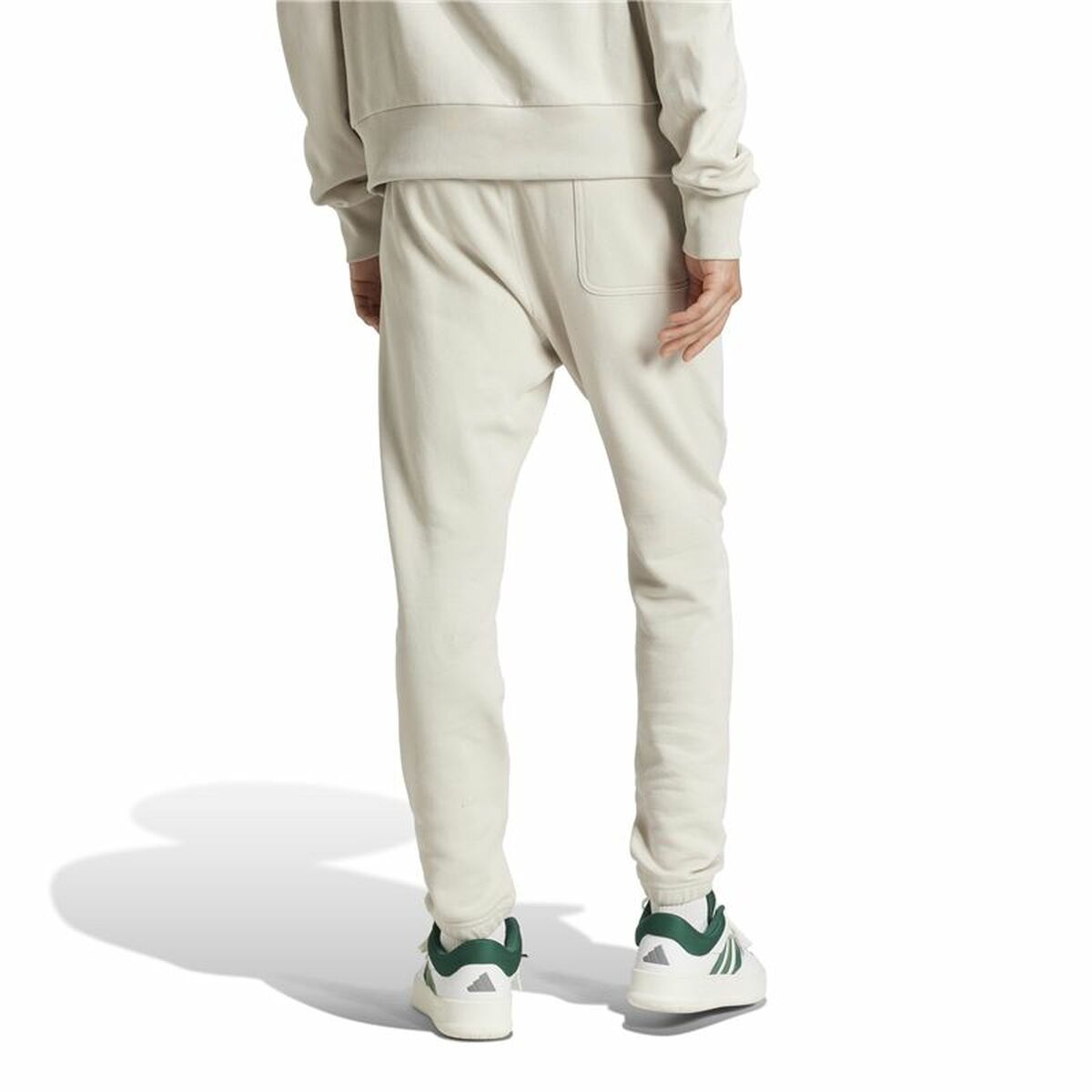 Långa träningsbyxor Adidas All Szn French Terry Regular Tapered Vit Beige Män - 3