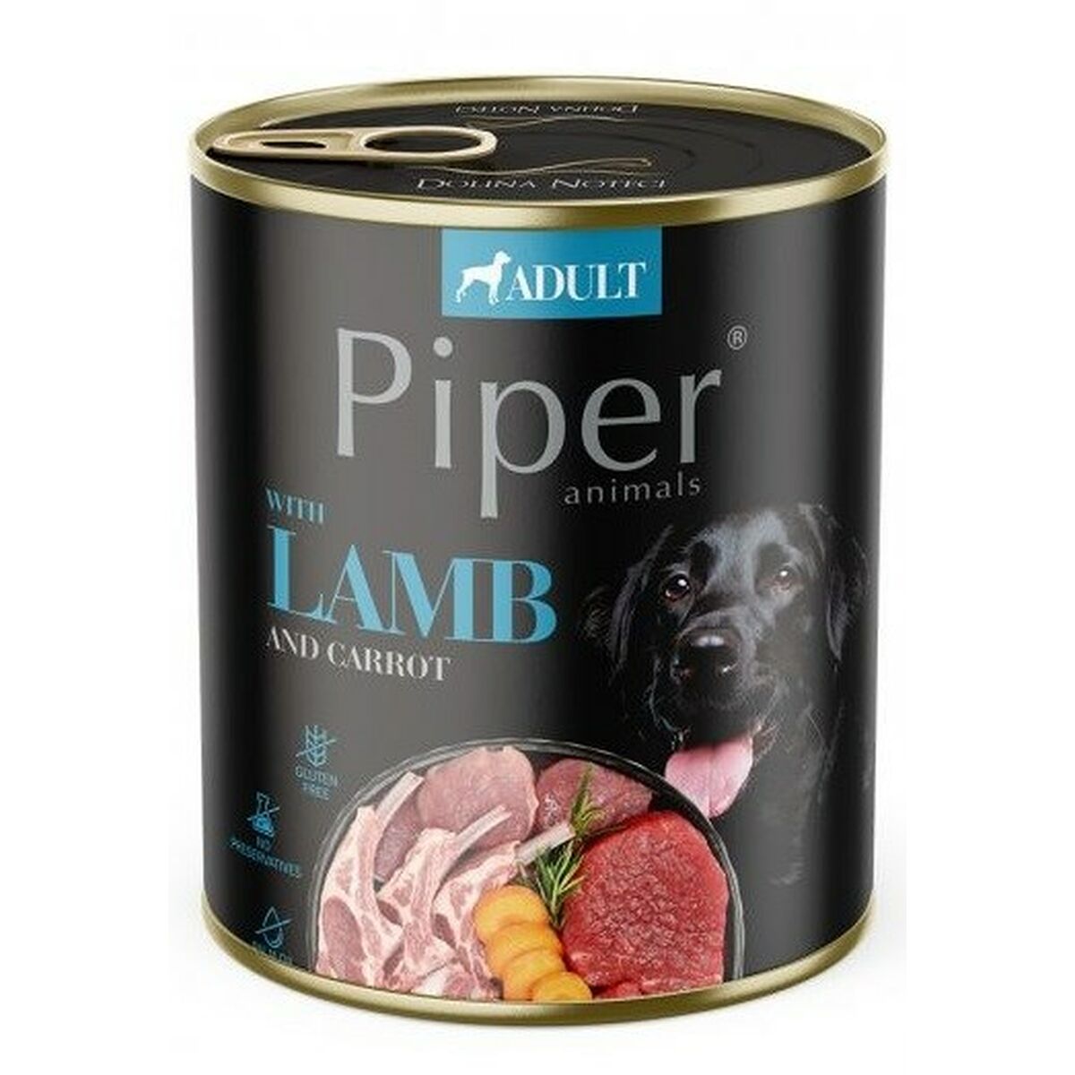 Våt mat Dolina Noteci Piper Lamb with carrot Lamm Morot 800 g