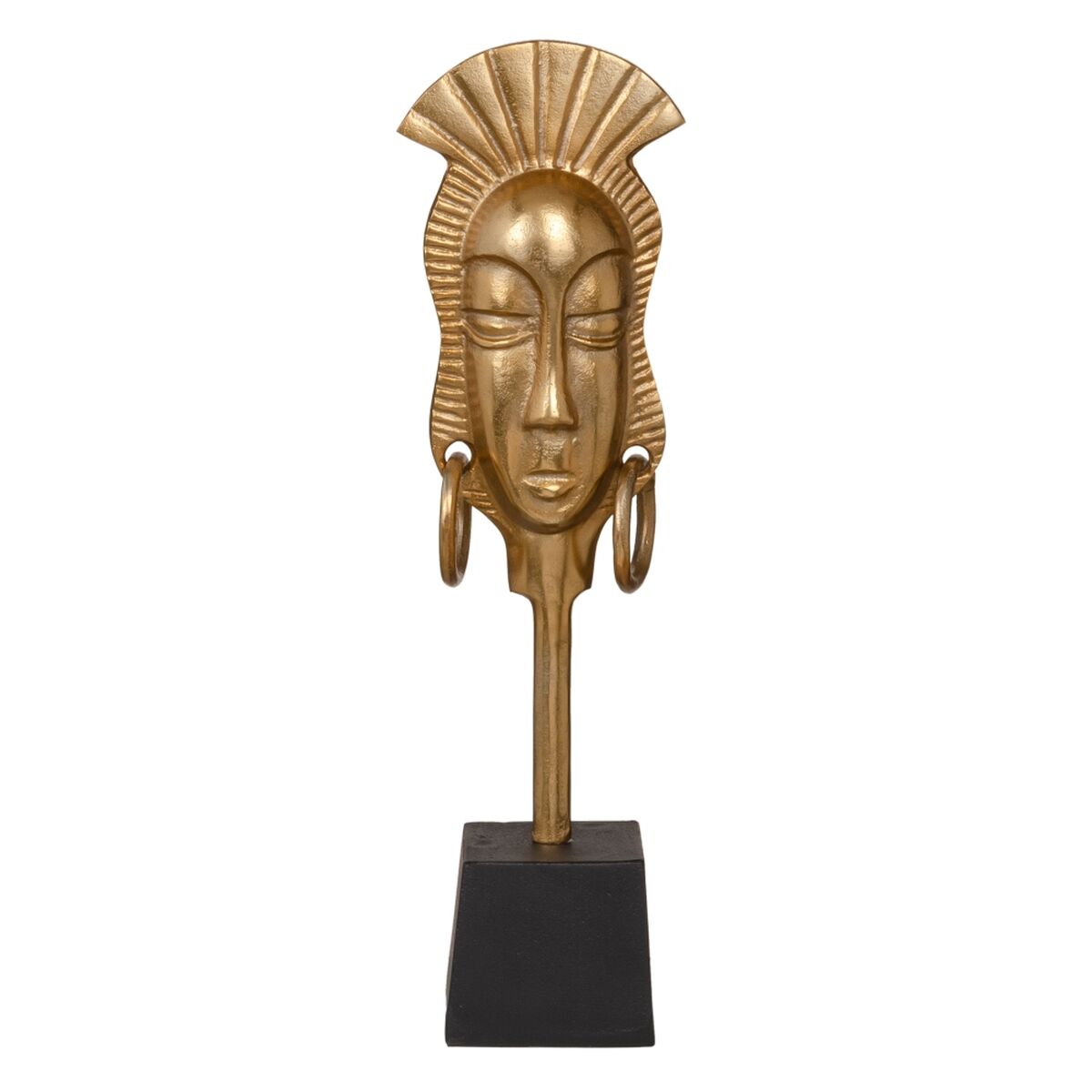 Prydnadsfigur 14,5 x 10,5 x 50 cm Svart Gyllene Afrikanska