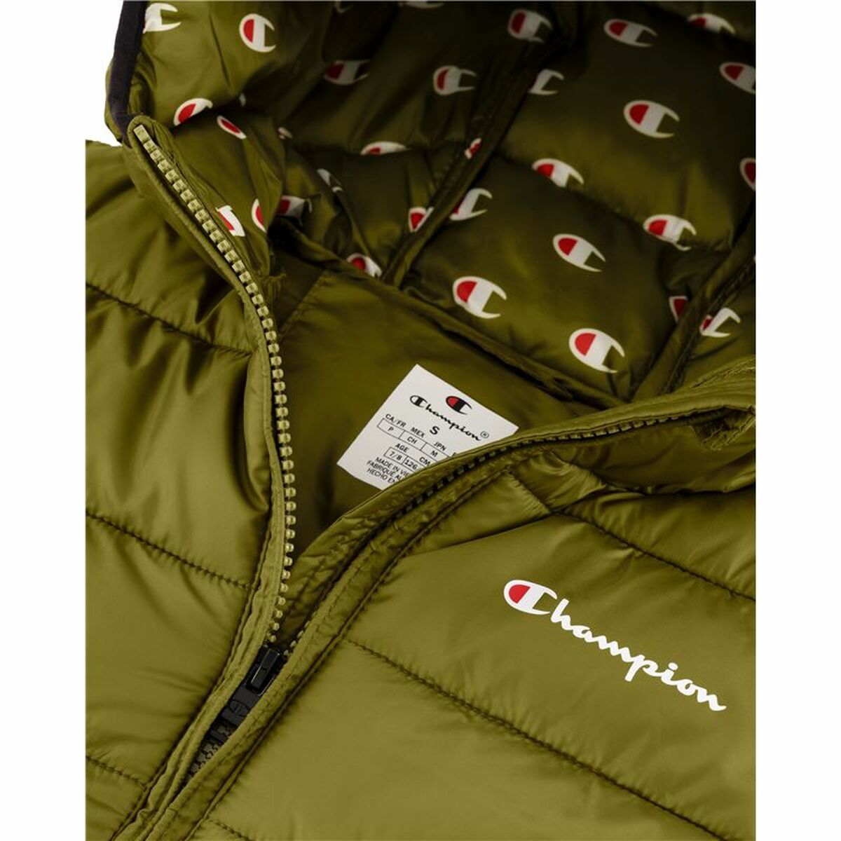 Träningsjacka Herr Champion Hooded Grön - 3