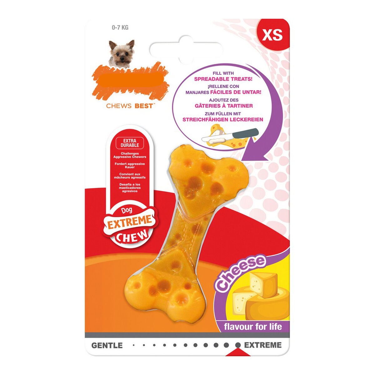 Tuggleksak för hundar Nylabone Dura Chew Ost XS - 2