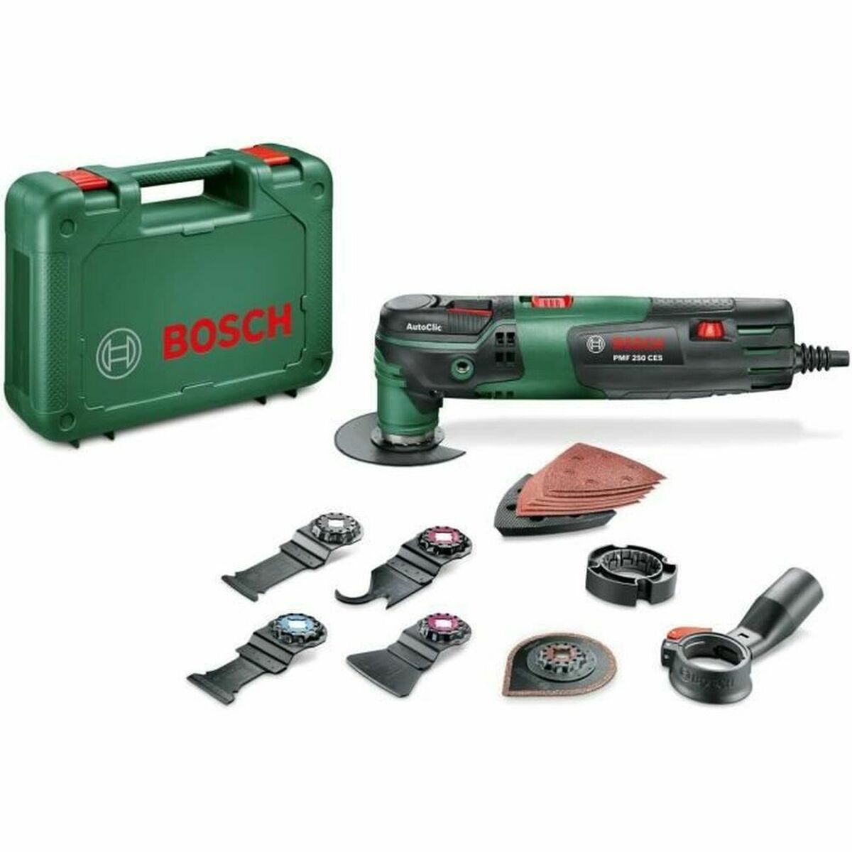 Multifunktionellt verktyg Turbo BOSCH PMF 250 CES Set 250 W 230 V - 2