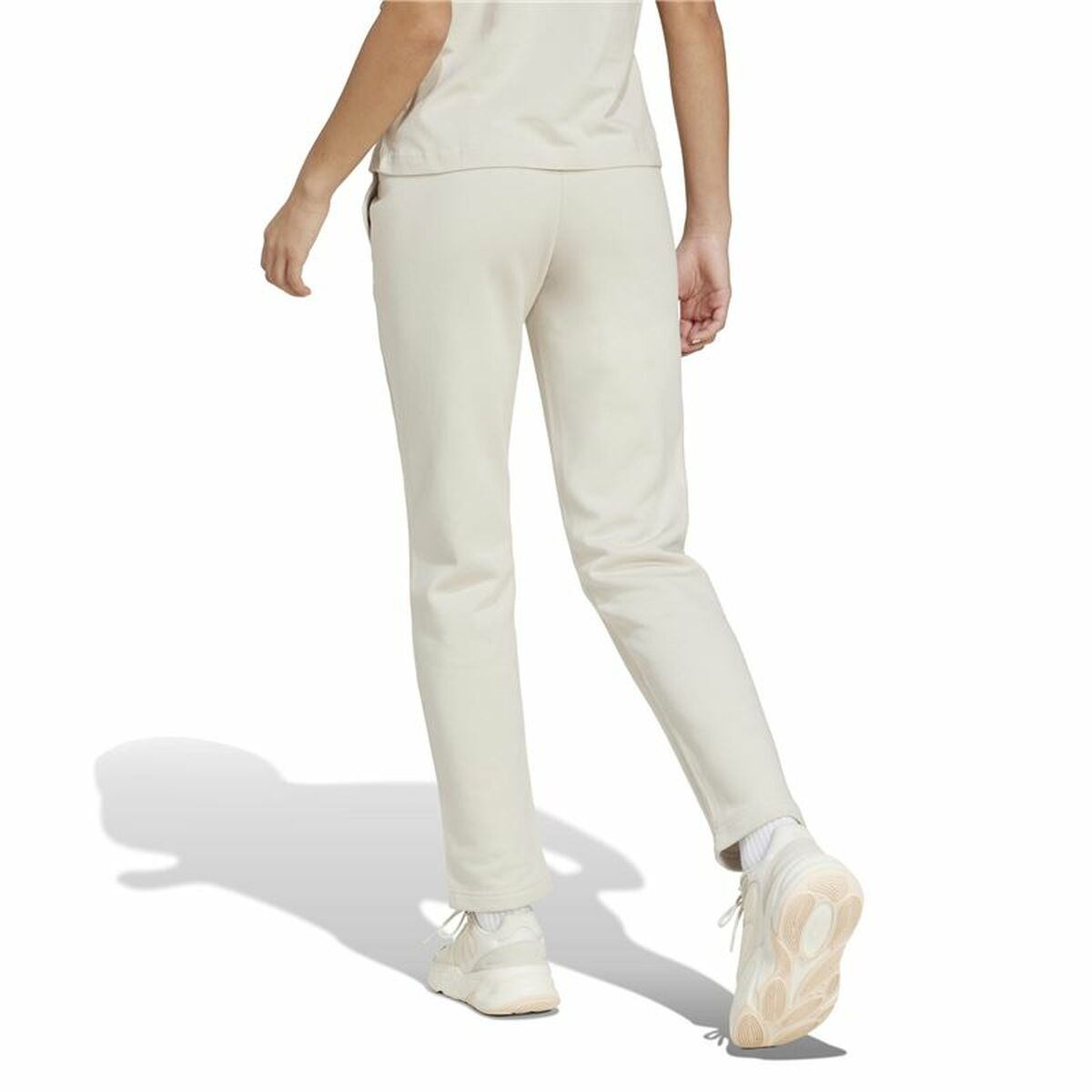 Långa träningsbyxor Adidas Essentials Vit Kvinna - 3