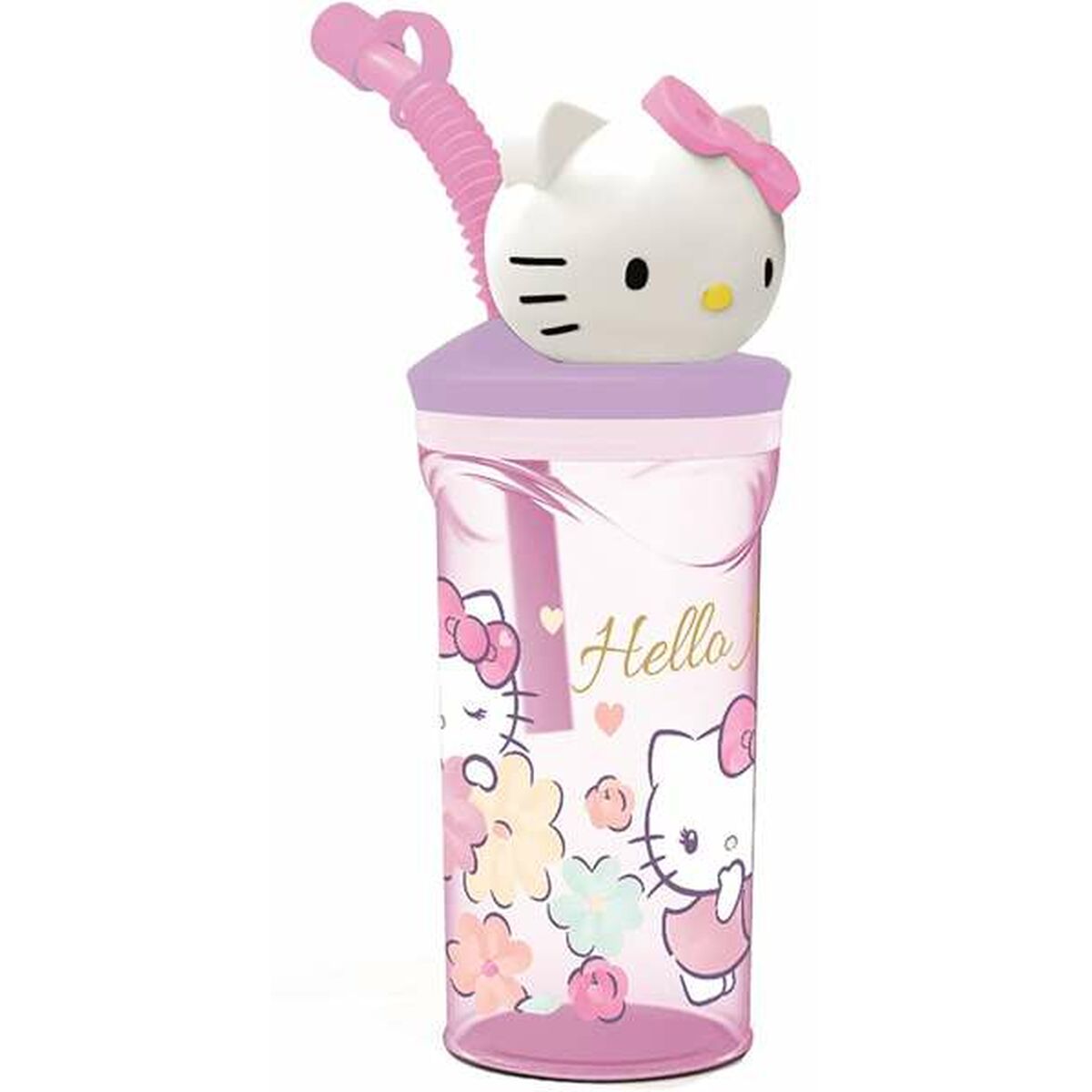 Muggen med Sugrör Hello Kitty 360 ml 3D