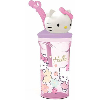 Muggen med Sugrör Hello Kitty 360 ml 3D
