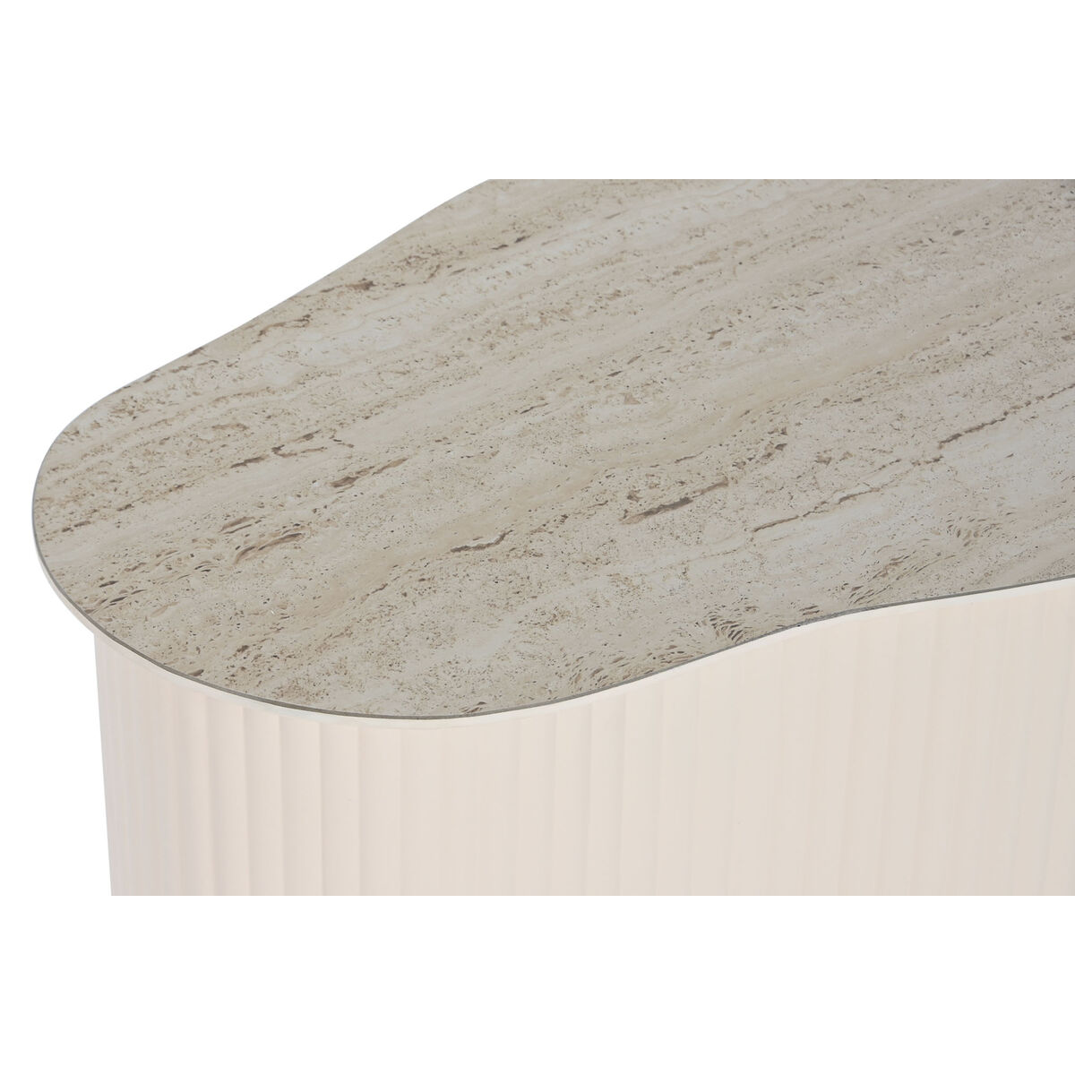 Sidobord Home ESPRIT Vit Beige Ljusbrun Metall Keramik 70 x 46 x 38 cm - 6