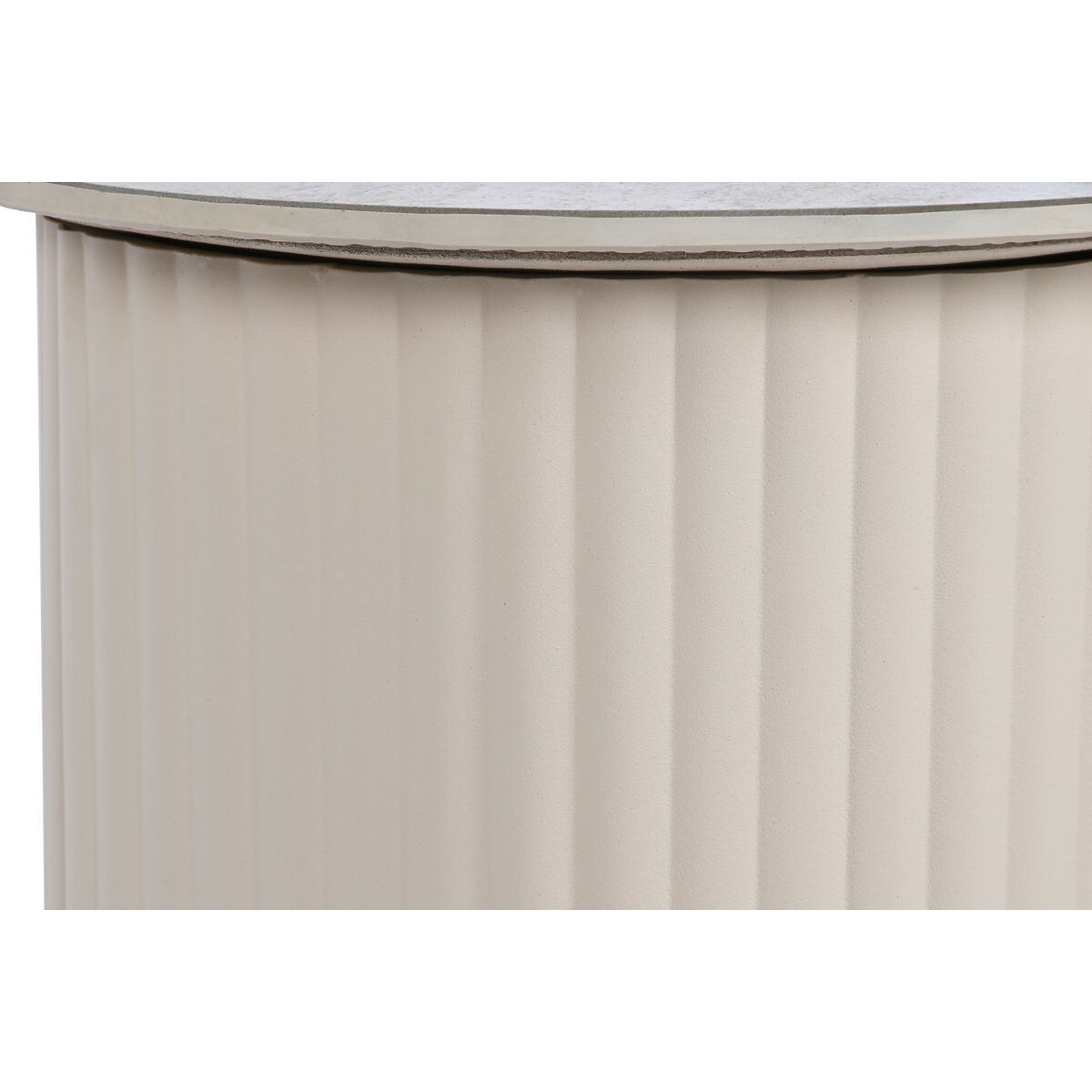 Sidobord Home ESPRIT Vit Beige Ljusbrun Metall Keramik 70 x 46 x 38 cm - 8