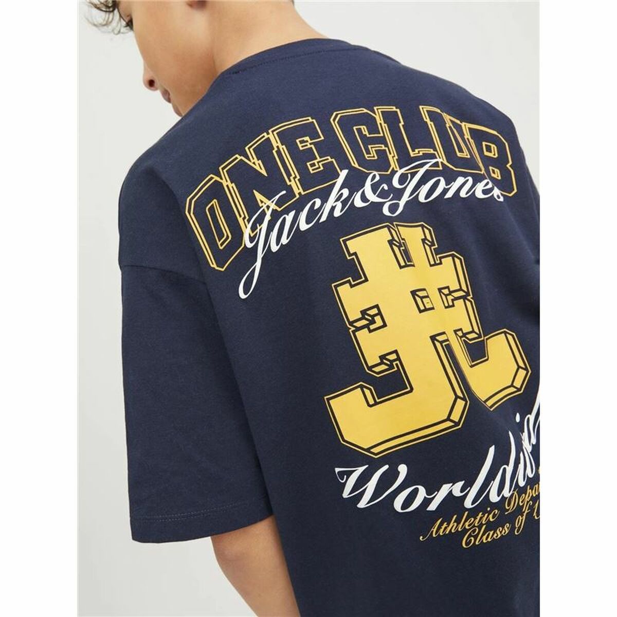 Barn T-shirt med kortärm Jack & Jones Jorcole Back Print Marinblå - 3