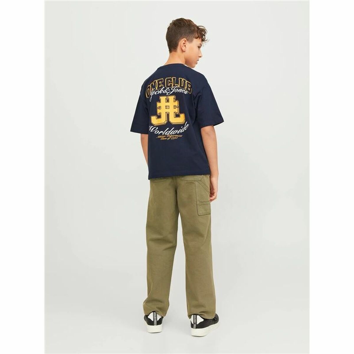 Barn T-shirt med kortärm Jack & Jones Jorcole Back Print Marinblå - 2