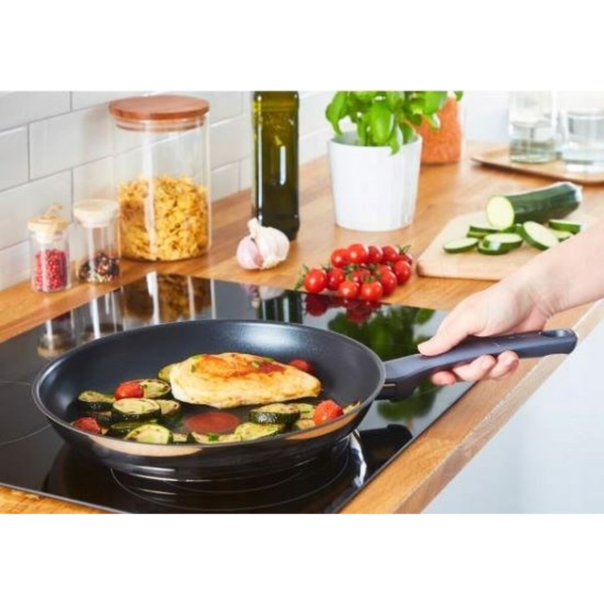 Stekpanna Tefal G7132S55 Svart Stål Rostfritt stål Ø 24 cm Ø 28 cm - 2