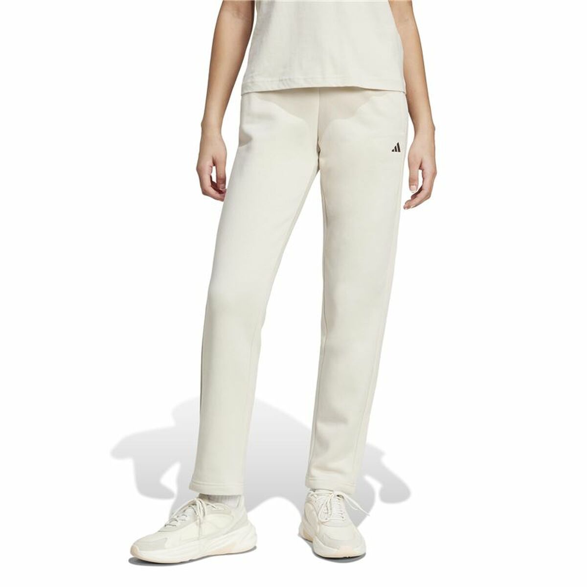Långa träningsbyxor Adidas Essentials Vit Kvinna - 2