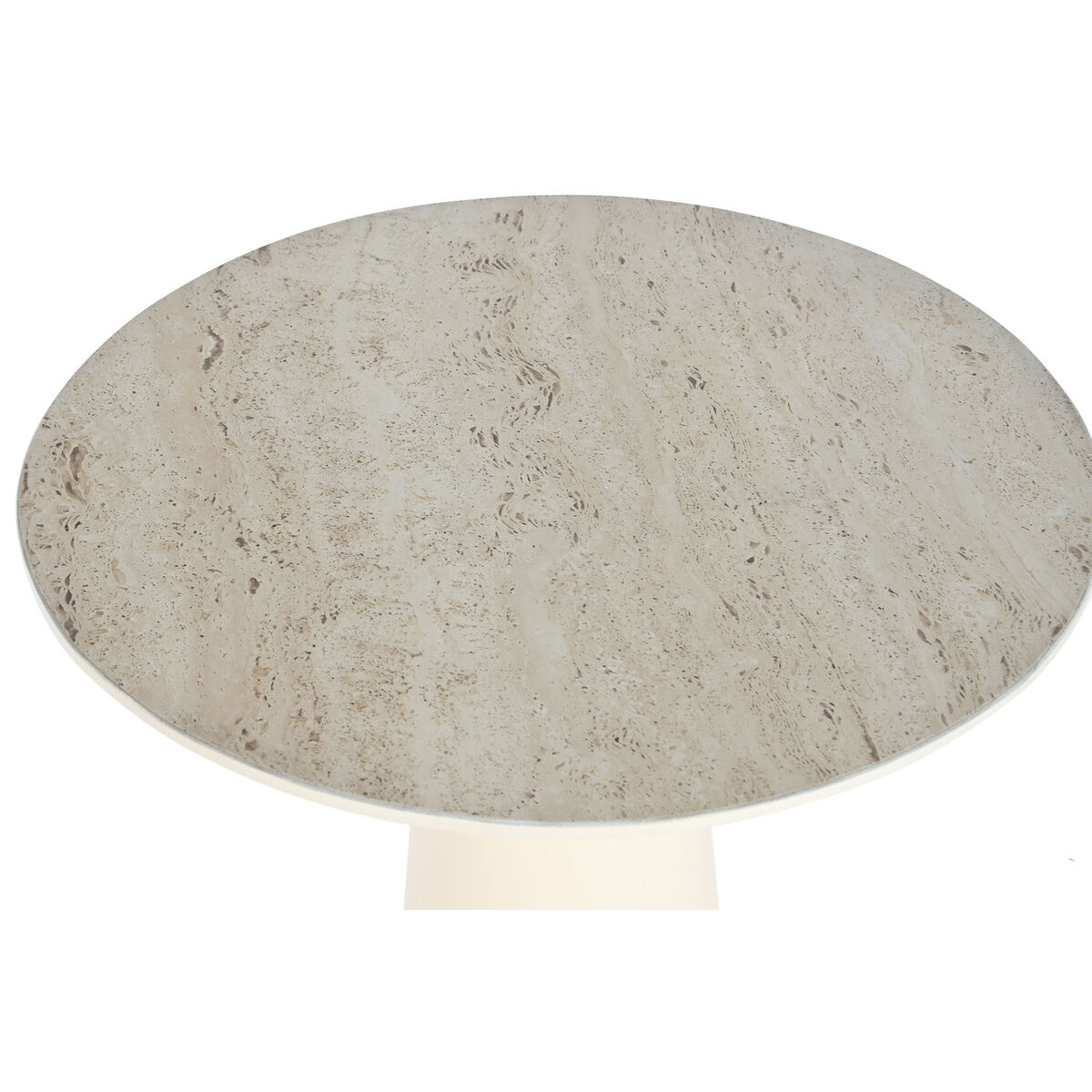 Sidobord Home ESPRIT Vit Beige Ljusbrun Metall Keramik 40 x 40 x 72 cm - 4