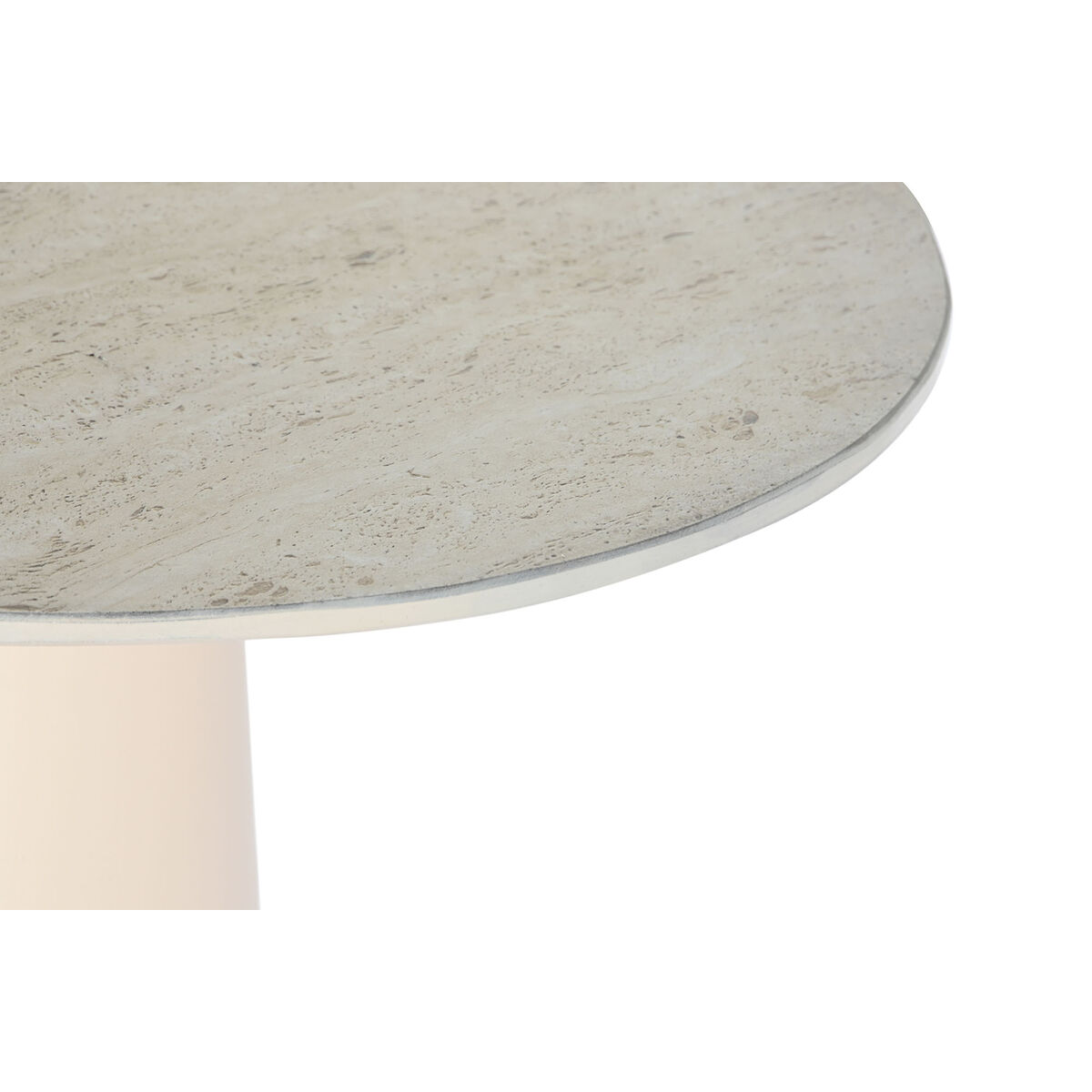 Sidobord Home ESPRIT Vit Beige Ljusbrun Metall Keramik 40 x 40 x 72 cm - 3