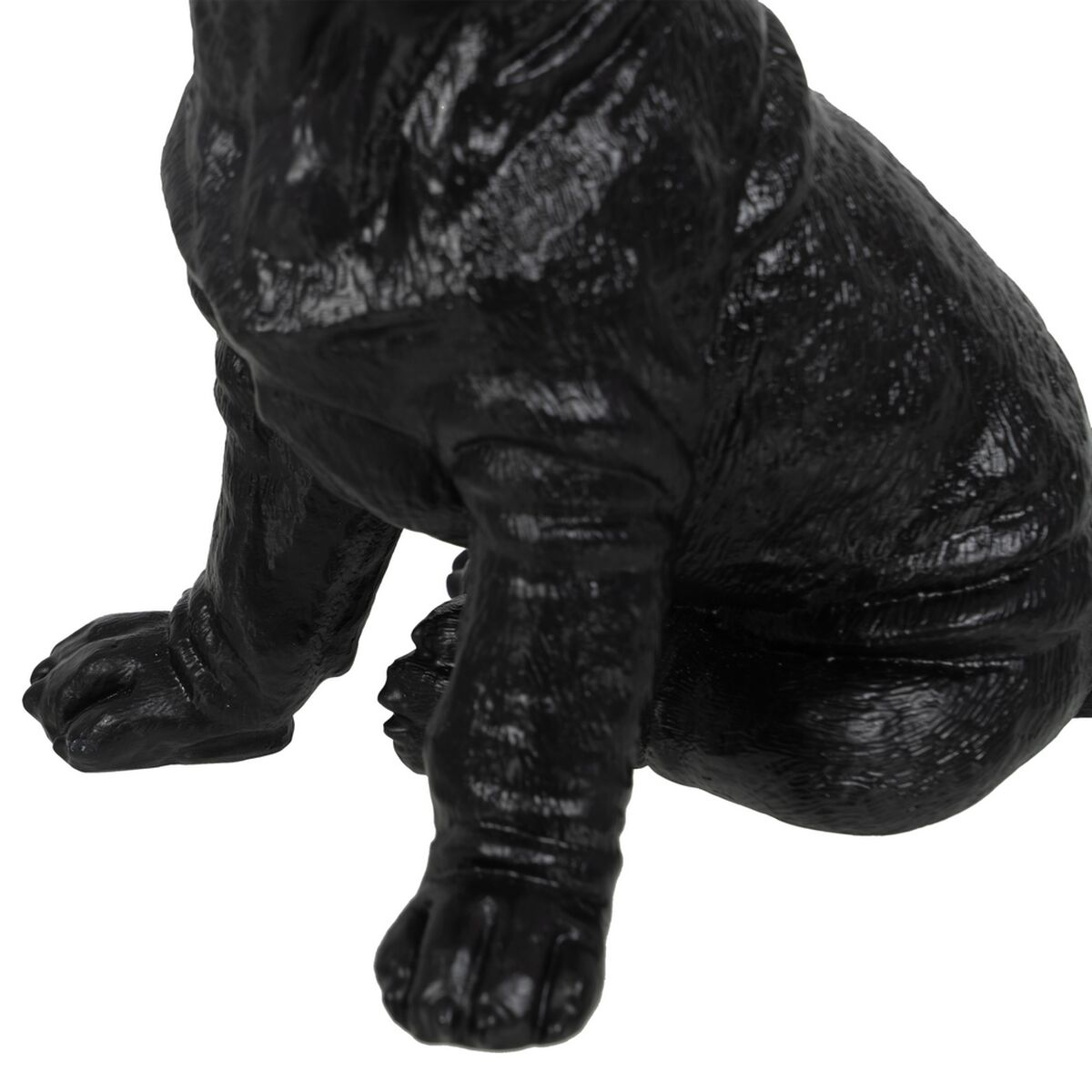 Prydnadsfigur Svart Gyllene Hund 15,5 x 18,4 x 25,5 cm - 6