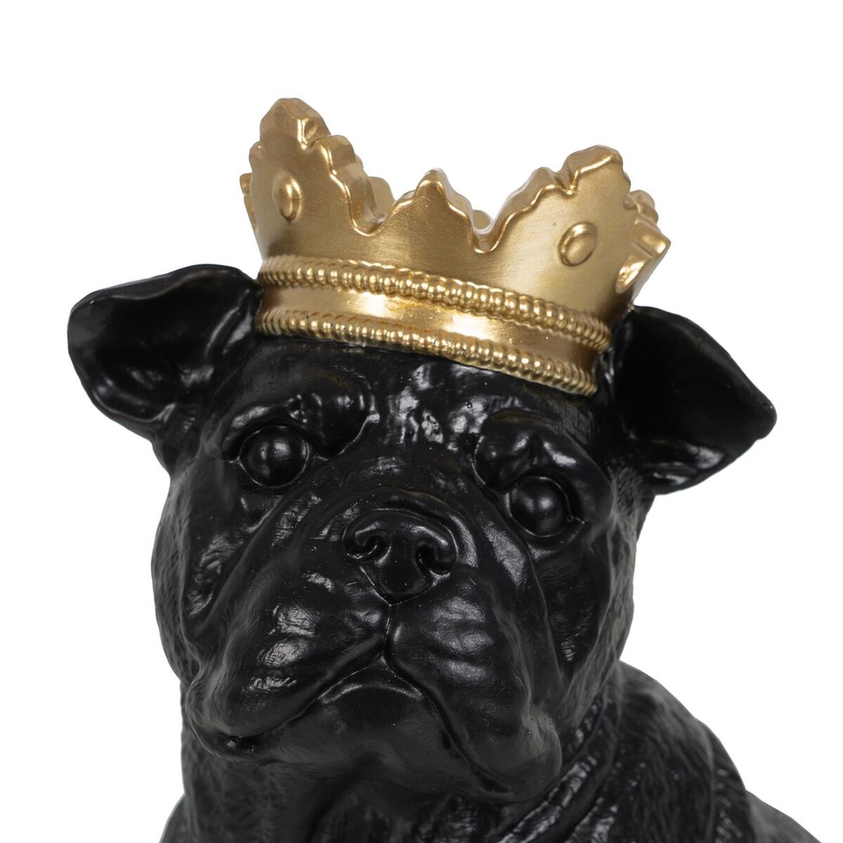 Prydnadsfigur Svart Gyllene Hund 15,5 x 18,4 x 25,5 cm - 7