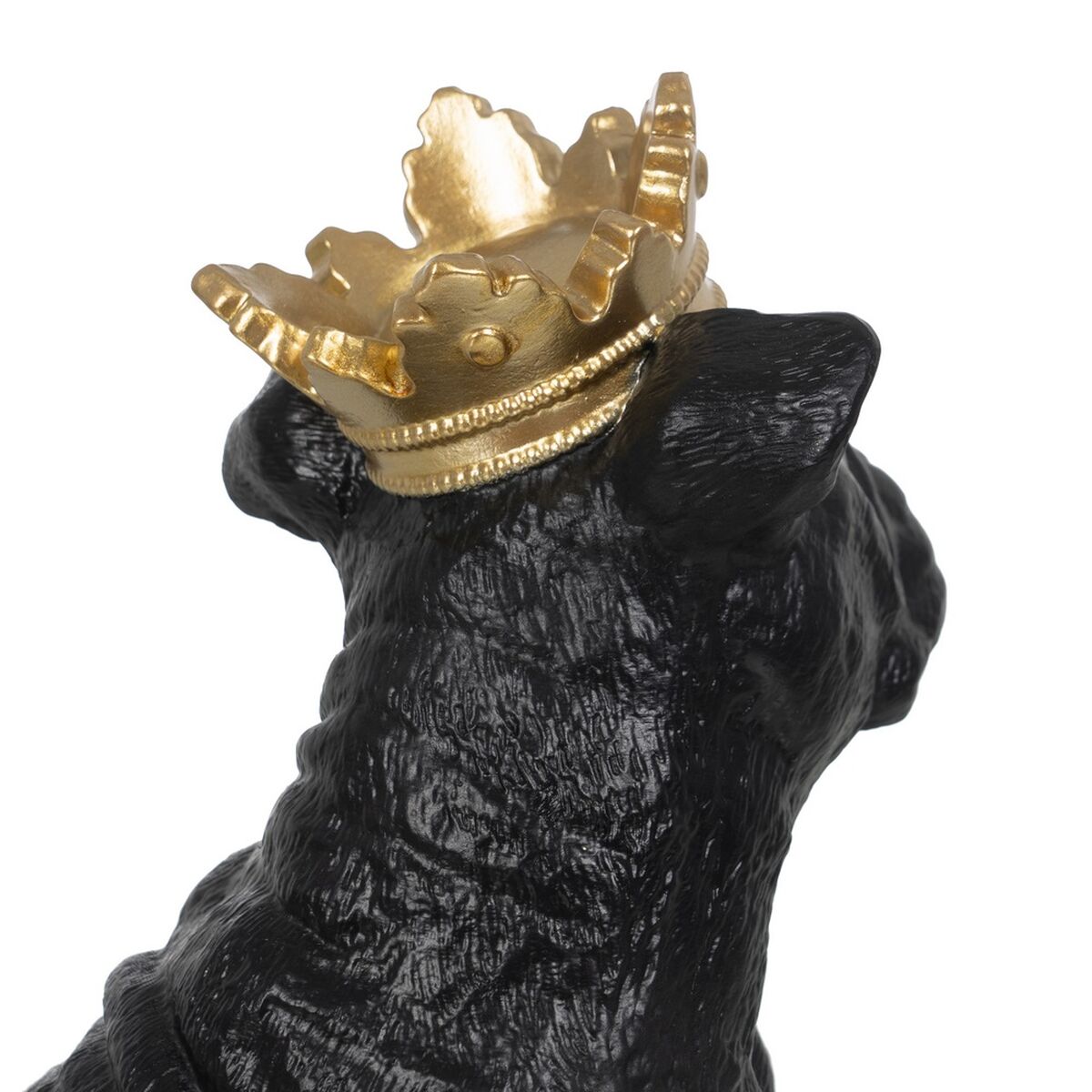 Prydnadsfigur Svart Gyllene Hund 15,5 x 18,4 x 25,5 cm - 4