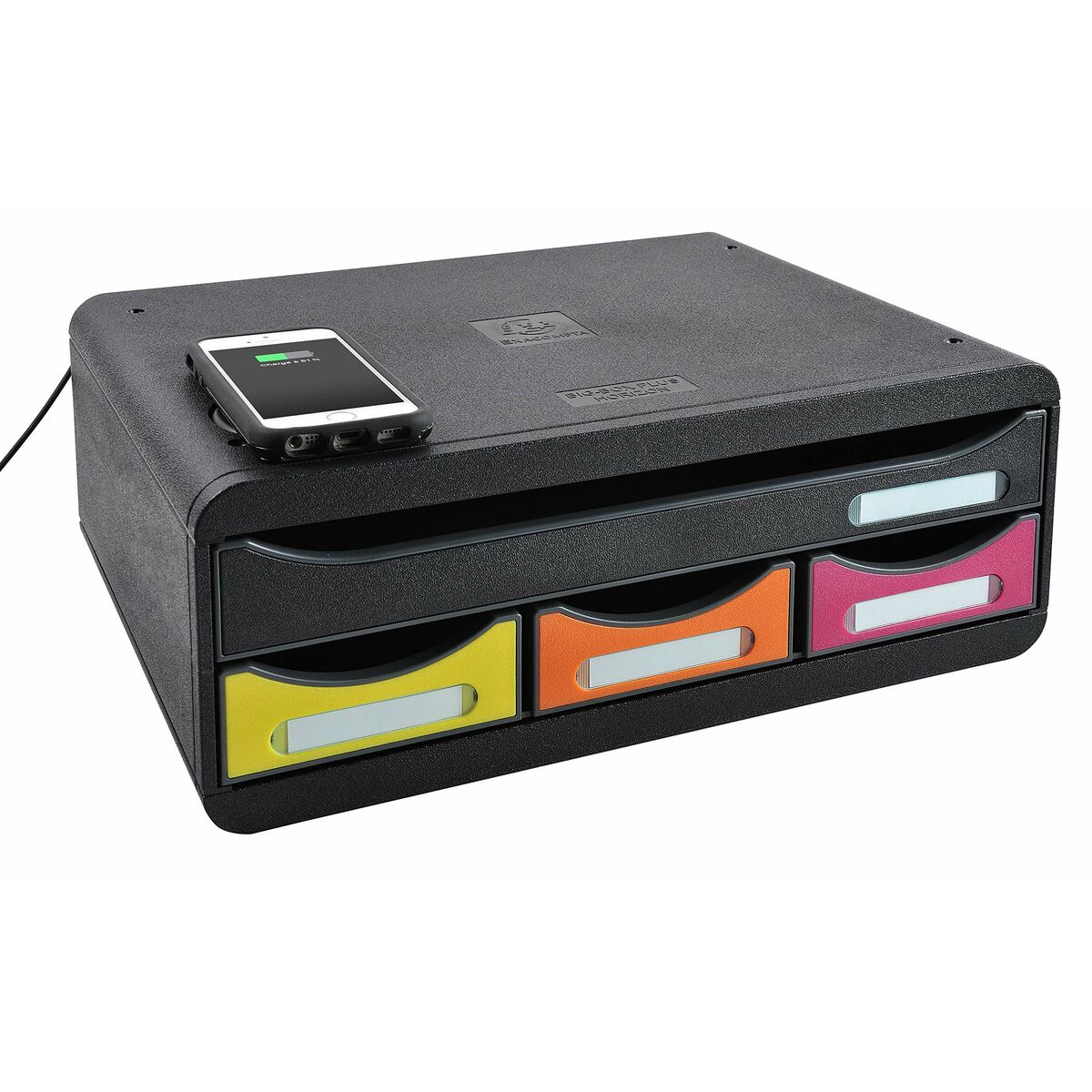 Flerfunktionell förvaring Exacompta Toolbox Mini 4 lådor A4 Svart polystyren 27 x 35,5 x 13,5 cm - 2