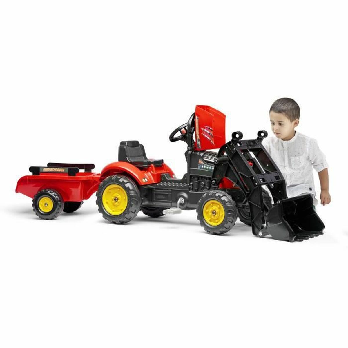 Pedaltraktor Falk Lander Z160X Röd - 7