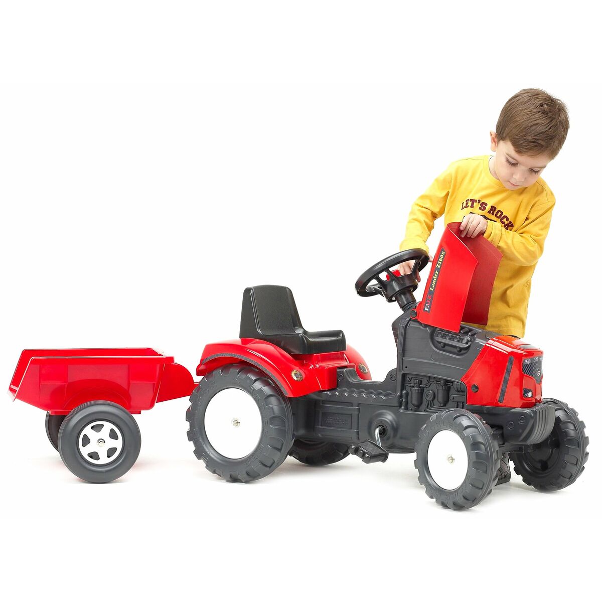 Pedaltraktor Falk Lander Z160X Röd - 5