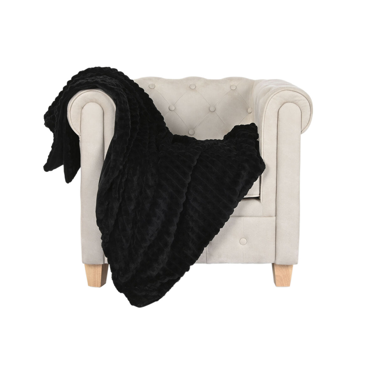 Filt Home ESPRIT Svart 130 x 170 cm - 3