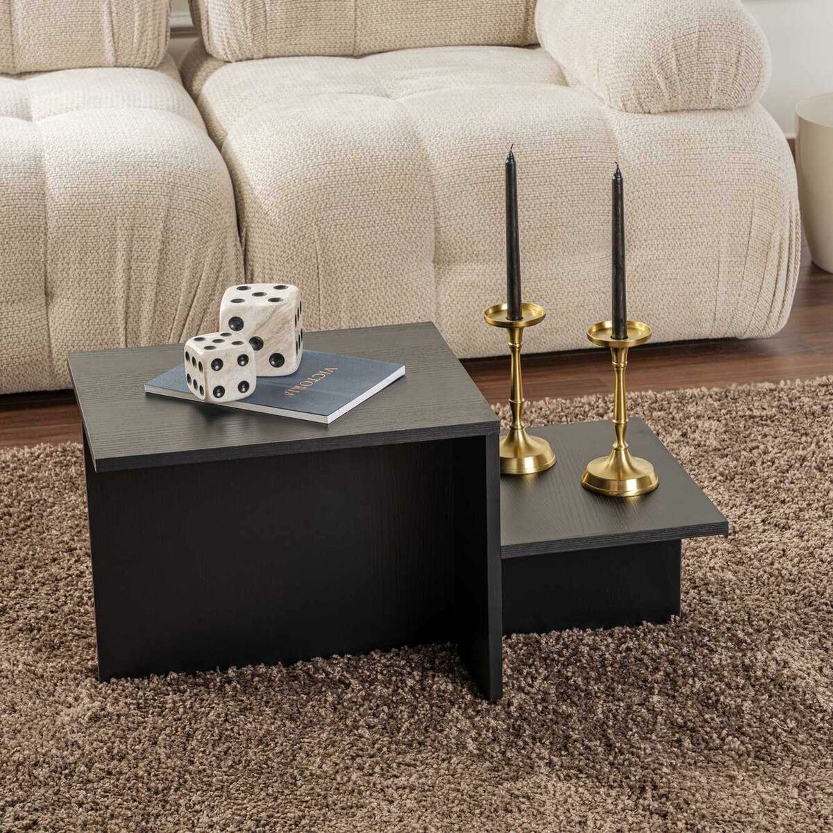 Soffbord Harmony Svart 80 x 40 x 40 cm - 3