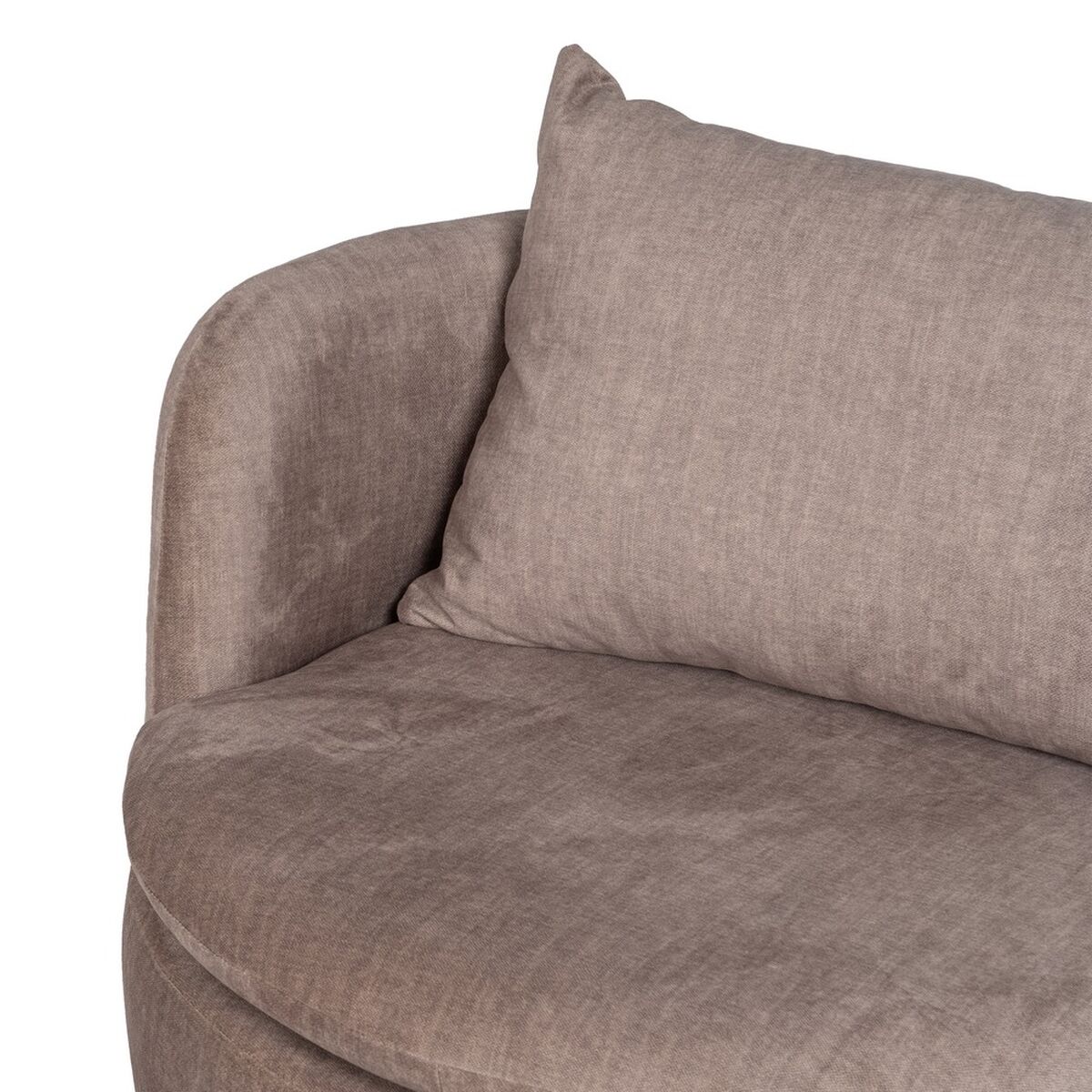 Fåtölj Beige-brun (taupe) Trä Järn 84 x 74 x 66 cm - 2