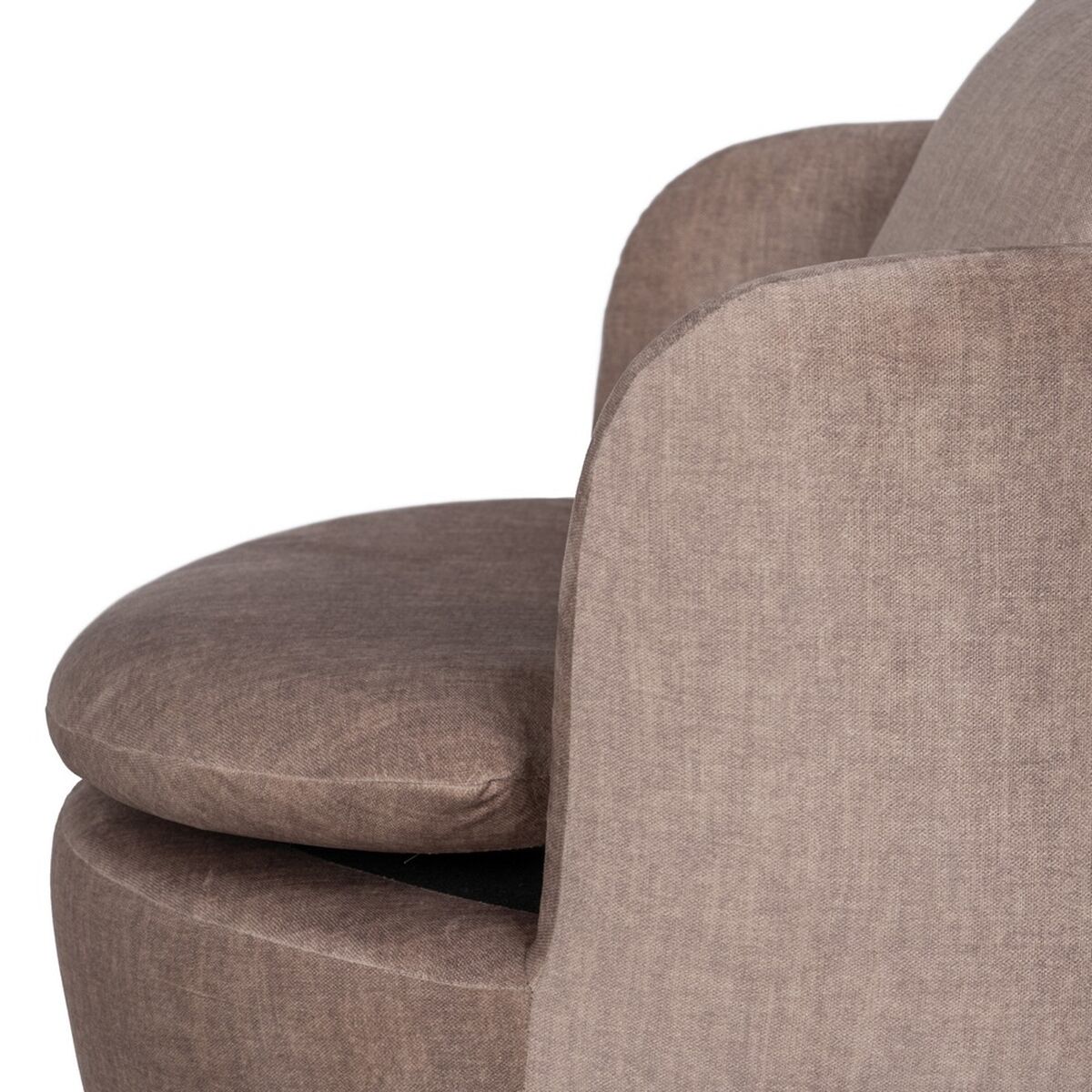 Fåtölj Beige-brun (taupe) Trä Järn 84 x 74 x 66 cm - 3