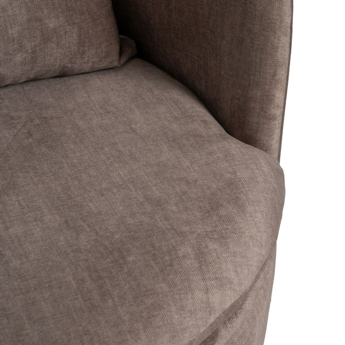 Fåtölj Beige-brun (taupe) Trä Järn 84 x 74 x 66 cm - 4