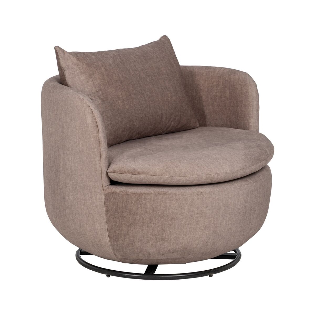 Fåtölj Beige-brun (taupe) Trä Järn 84 x 74 x 66 cm