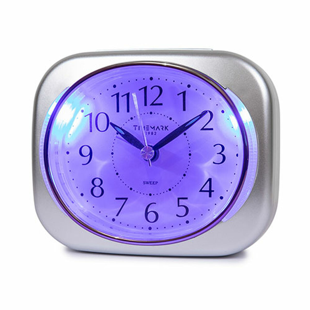 Analog Väckarklocka Timemark 10 x 8,5 x 4 cm Silvrig Klassiskt