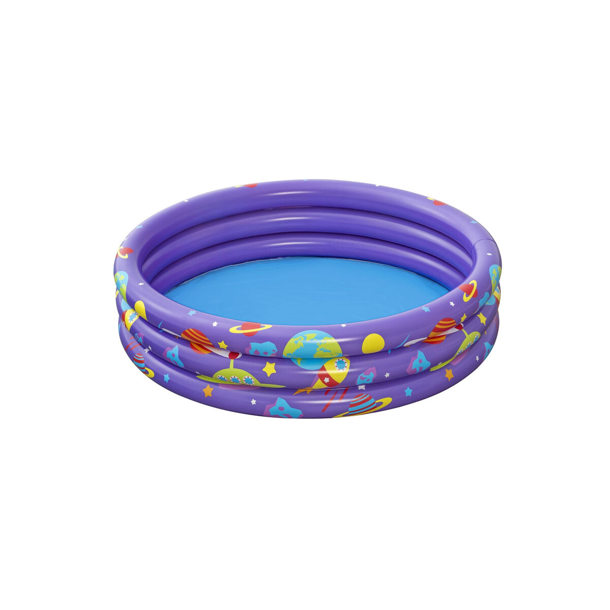 Bestway Uppblåsbar Barnpool 3 Ringar med Bollar 102x25 cm +2 År Inomhus och Trädgård 52466 - 4