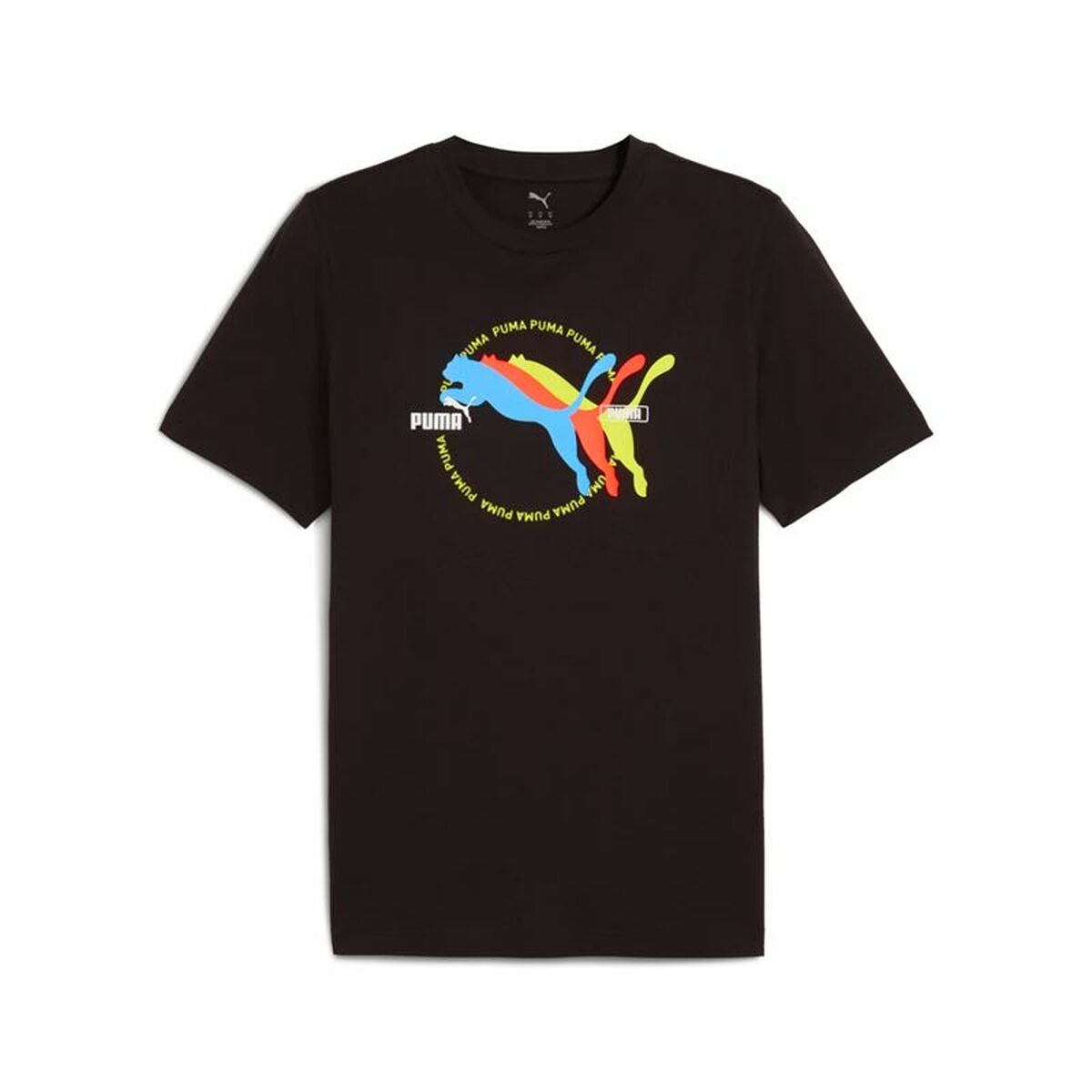 T-shirt med kortärm Herr Puma Graphics Svart