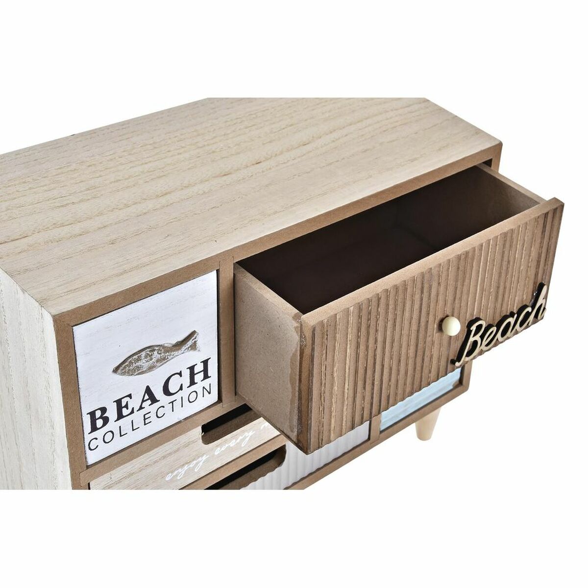 Smyckeskrin DKD Home Decor 29 x 14 x 22 cm Trä Brun Turkos - 5