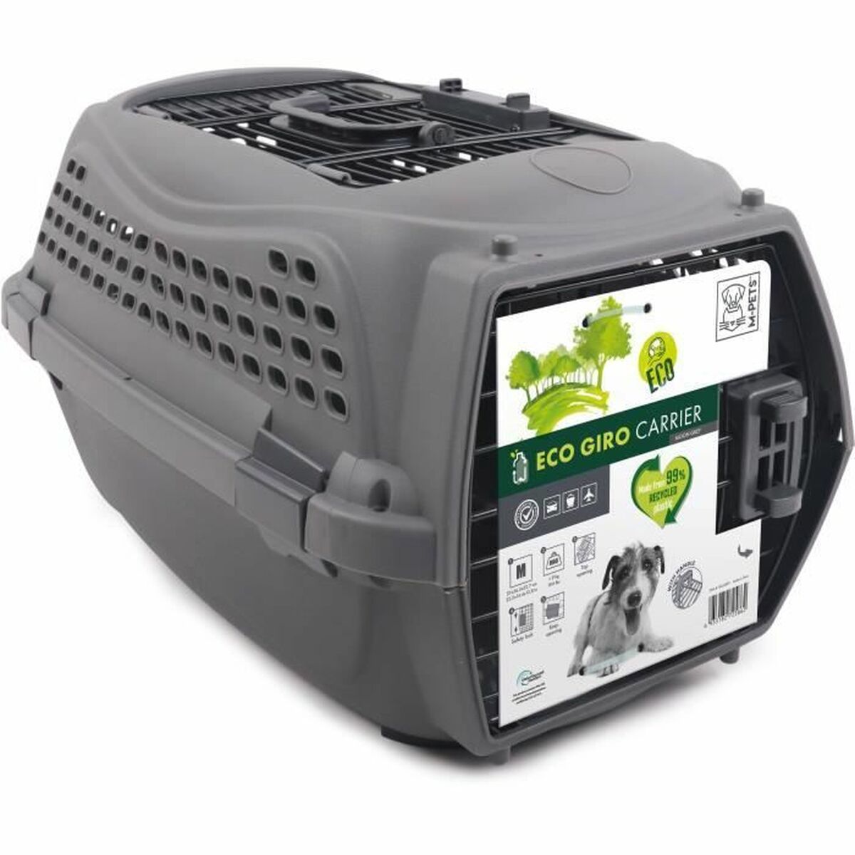 Transporter MPETS ECO GIRO M Grå Mörkgrå Plast Katt - 2