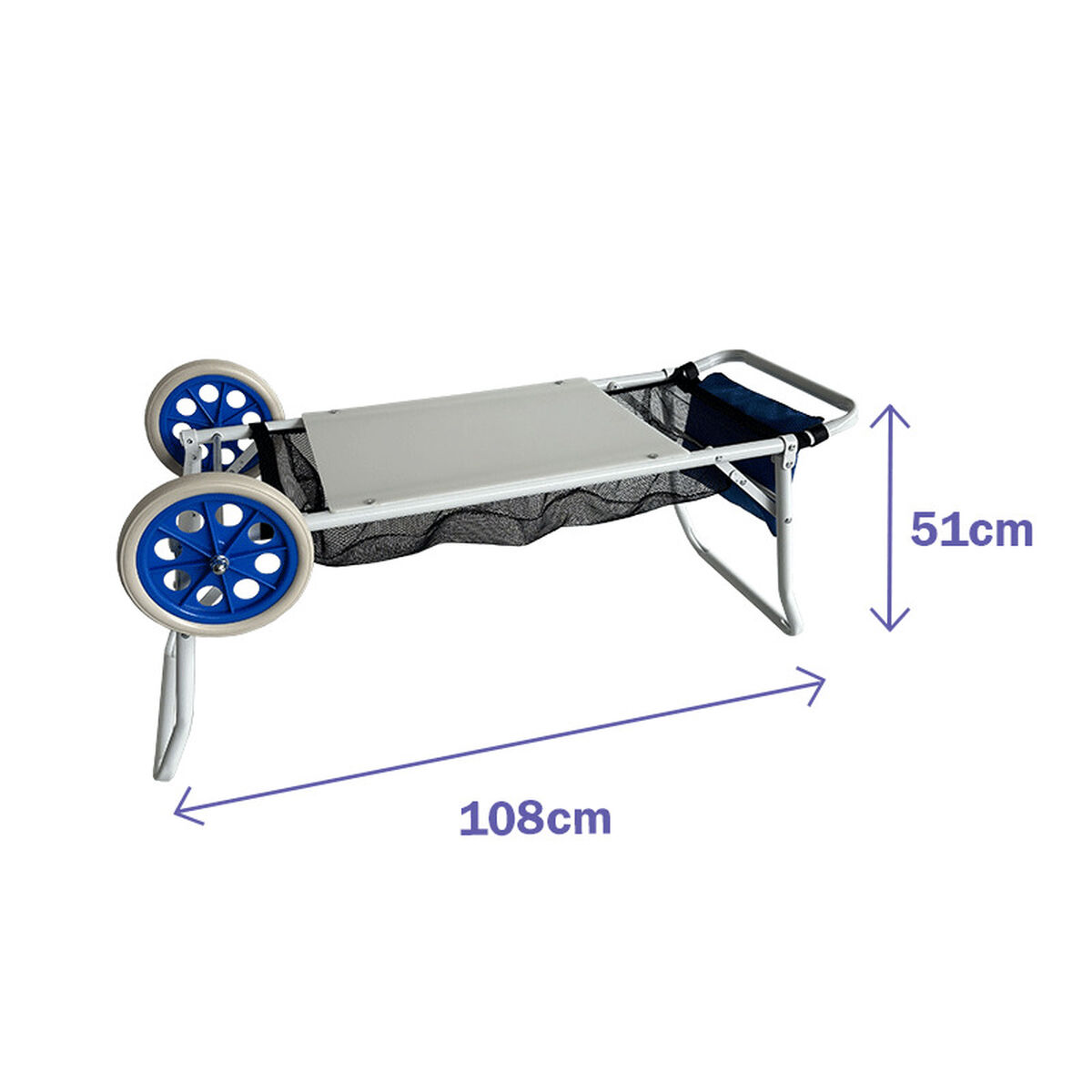 Marbueno Vagn Portstolar Stål Konvertibel Camping- och Strandbord 108X51X51 cm 10362 - 3